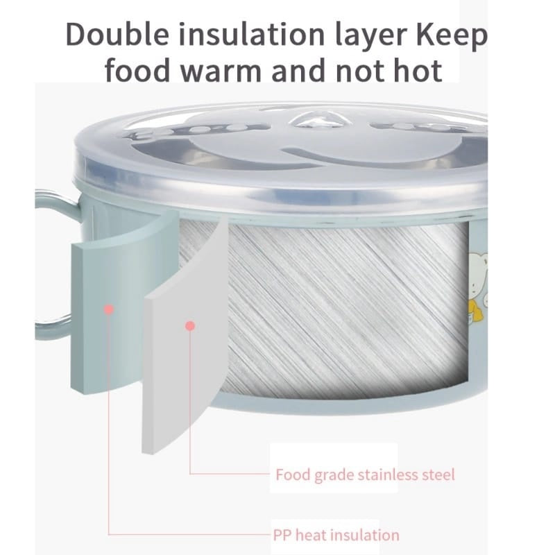 Kids' Insulated Stainless Steel Baby Bowl | Thermal Feeding Bowl