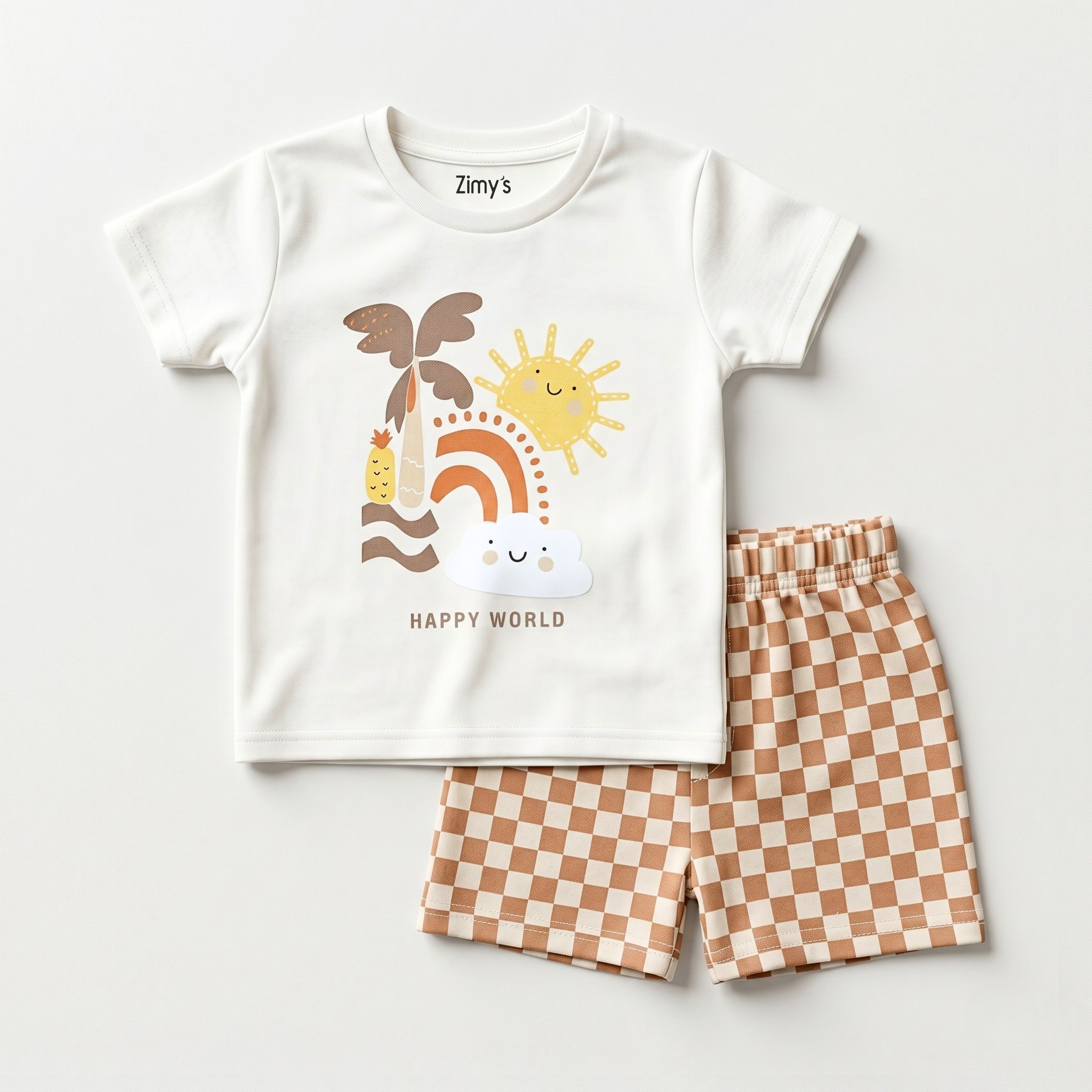 Happy World 2-Piece Short Set