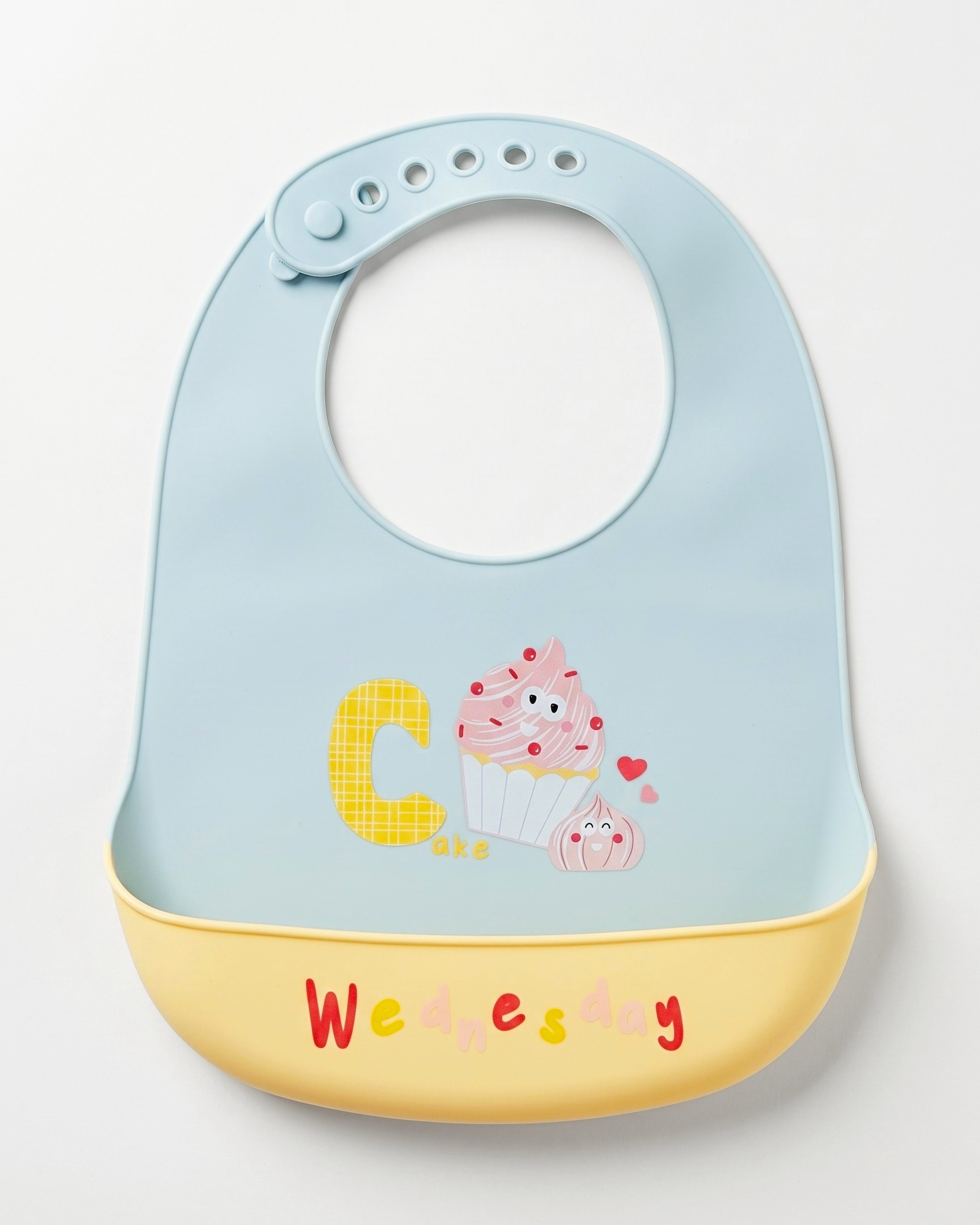 Adjustable Food-Grade Silicone Bib - BPA-free - Wednesday Cake