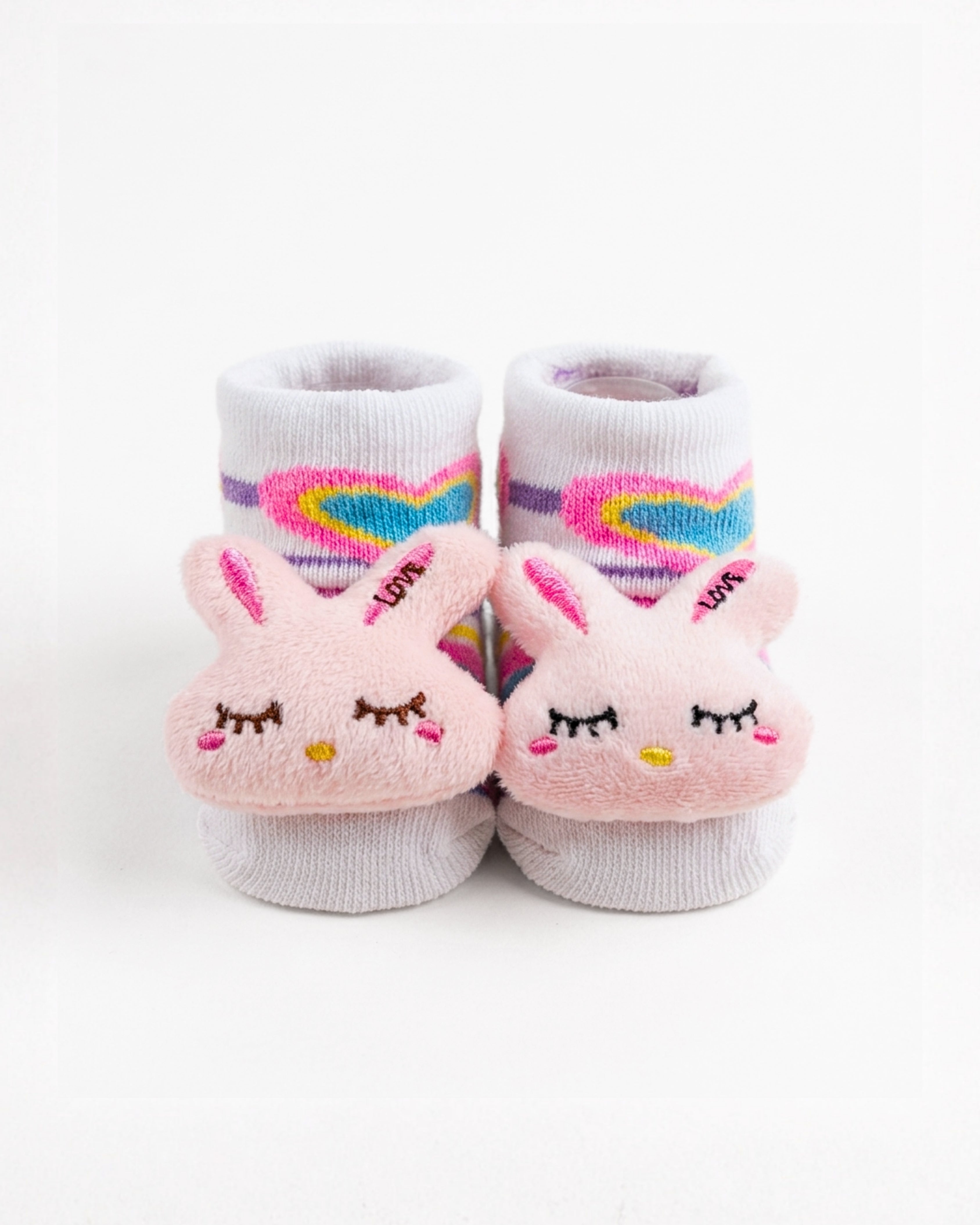 Baby Booties – Infant Soft Socks (Rainbow Bunny)