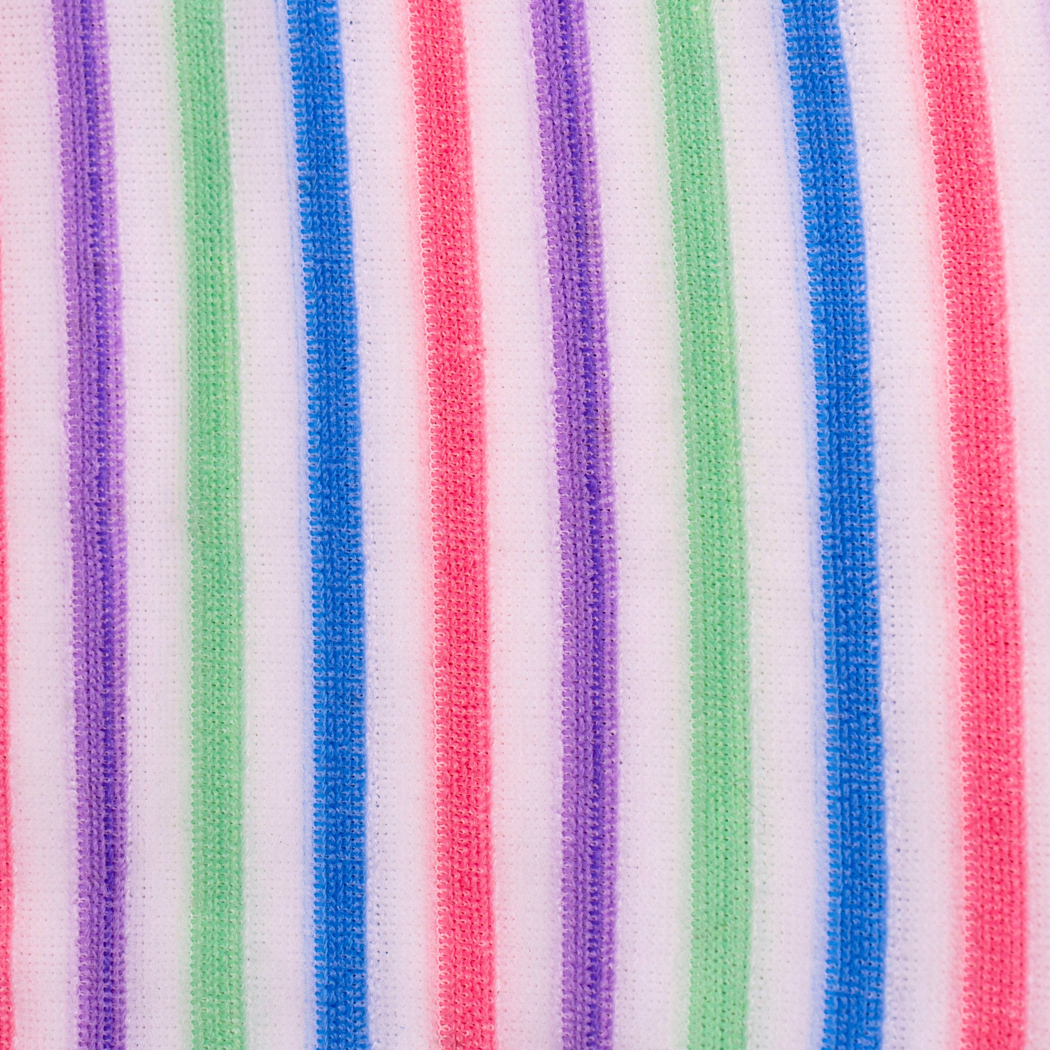 3 Pcs Striped Baby Washcloth Set – Soft Towels with Colorful Edges