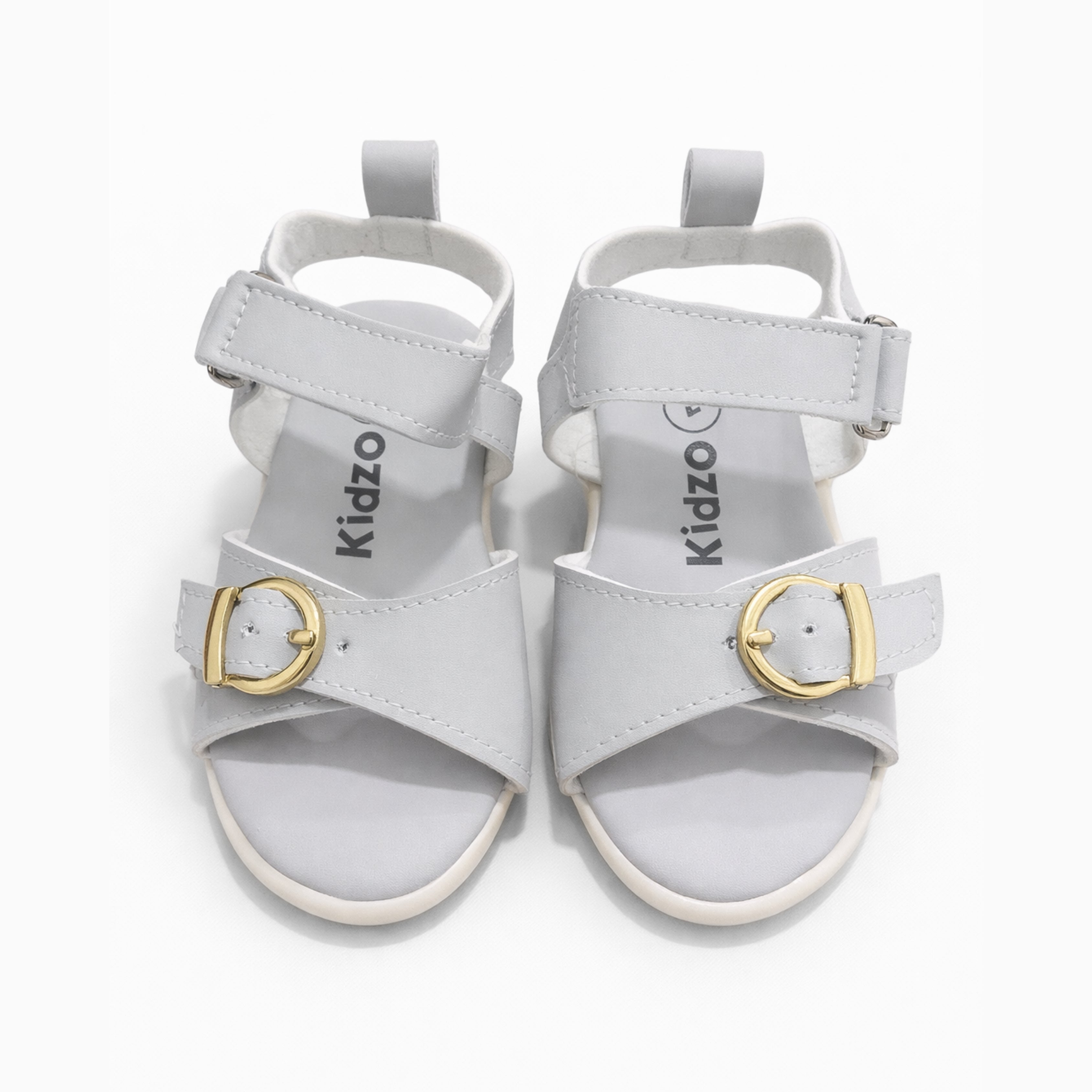 Baby Girl Sandals/Shoes - Buckle Sandals (Grey)