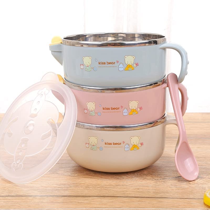 Kids' Insulated Stainless Steel Baby Bowl | Thermal Feeding Bowl
