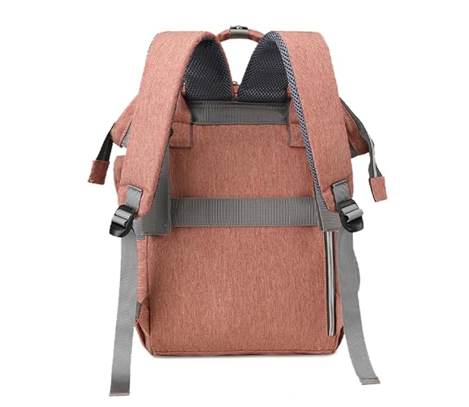 Baby Diaper & Accessories Bag - Mothercare Backpack - (Grey & Peach)