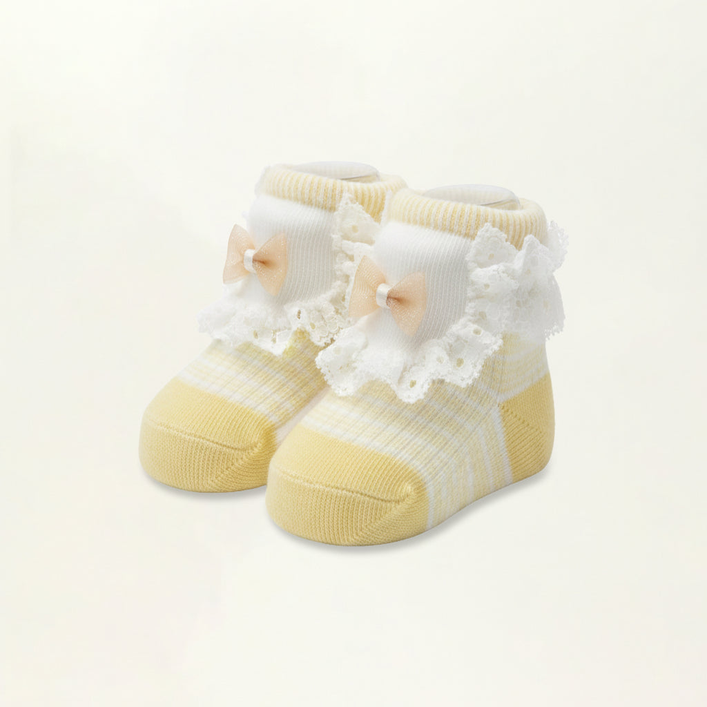 Baby Booties – Infant Soft Socks (Soft Yellow)