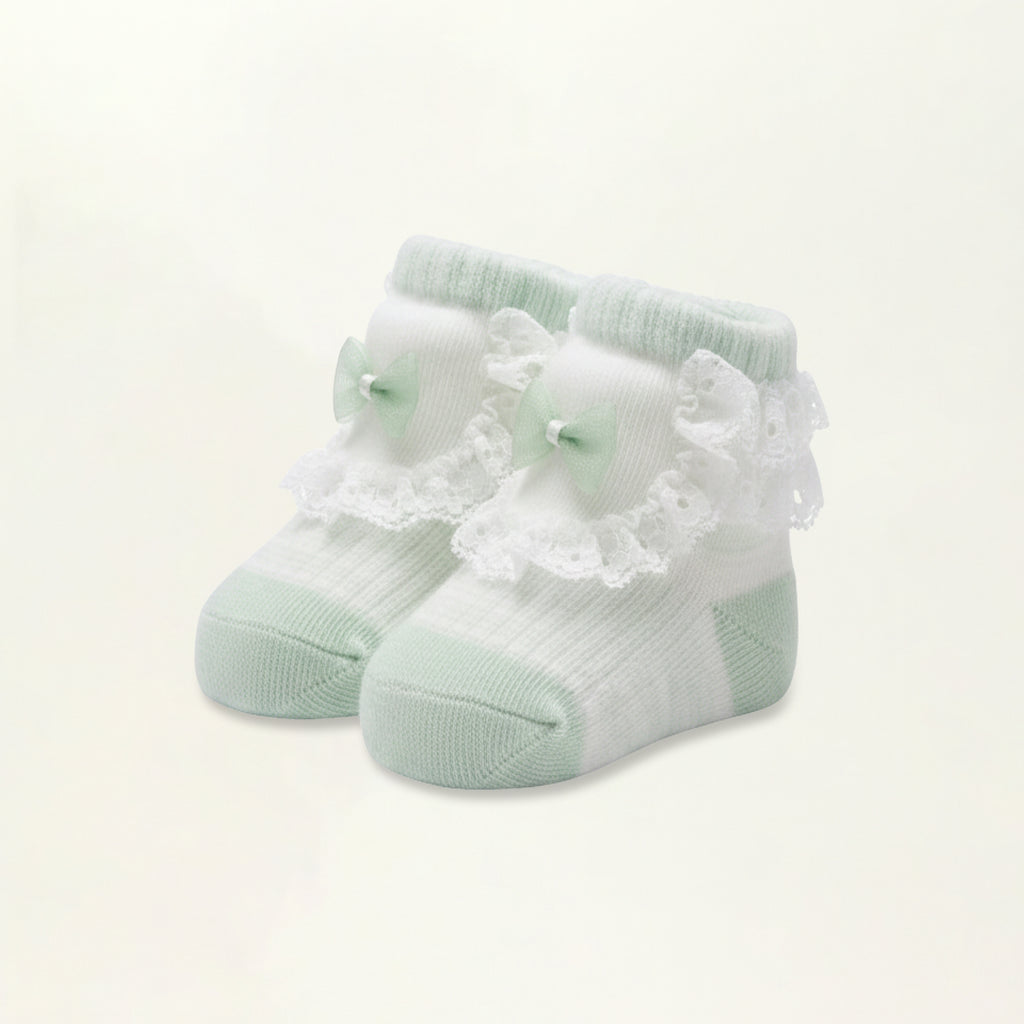 Baby Booties – Infant Soft Socks (Mint Green)