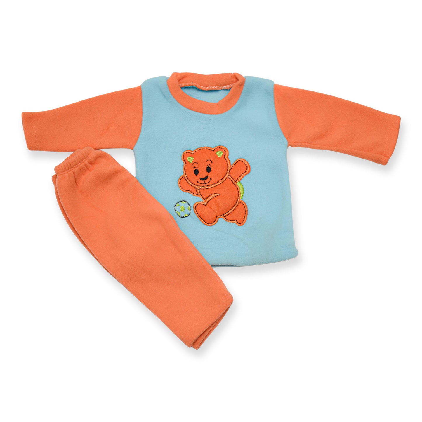 Football Bear Set - Polar Fleece - (Orange)