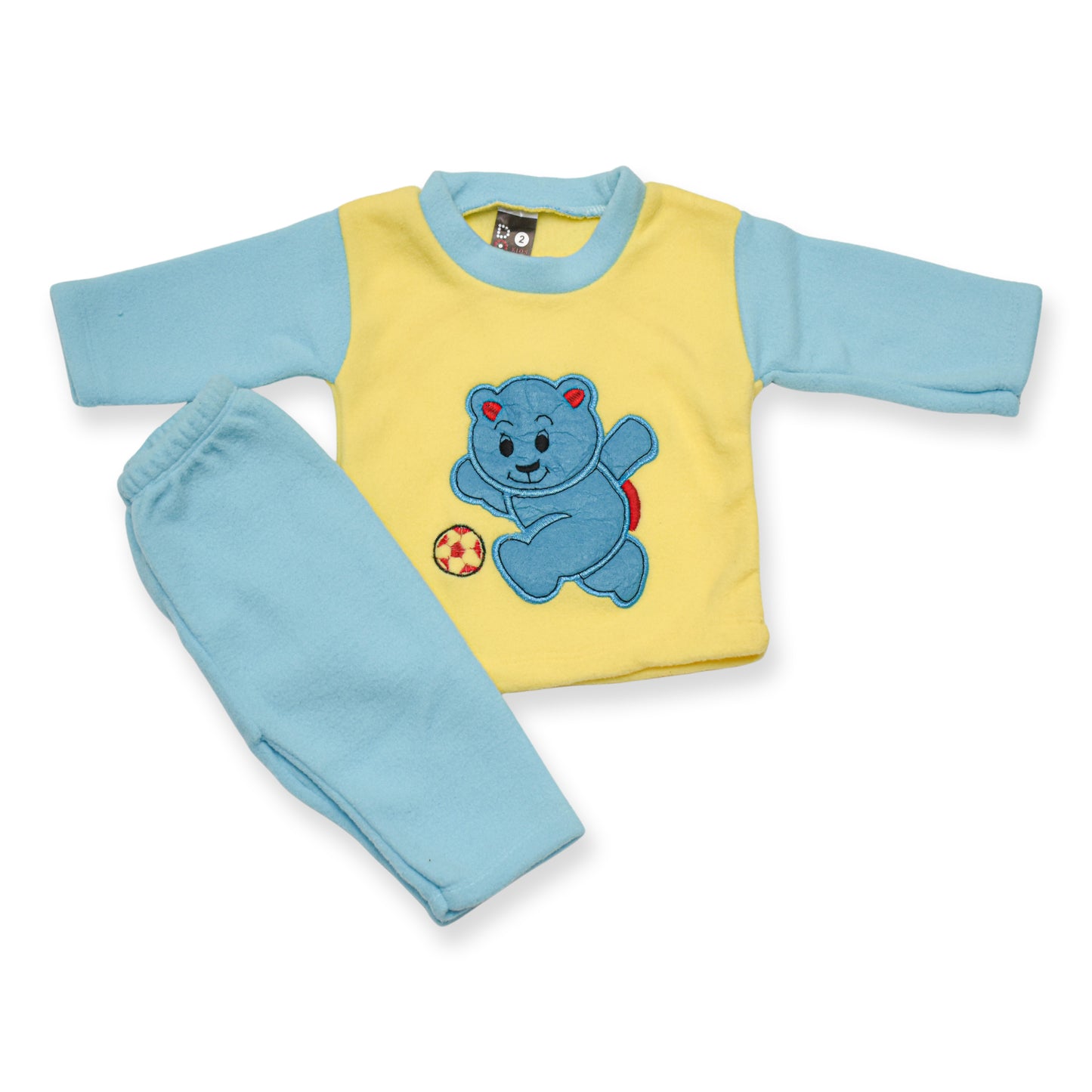 Football Bear Set - Polar Fleece - (Yellow)