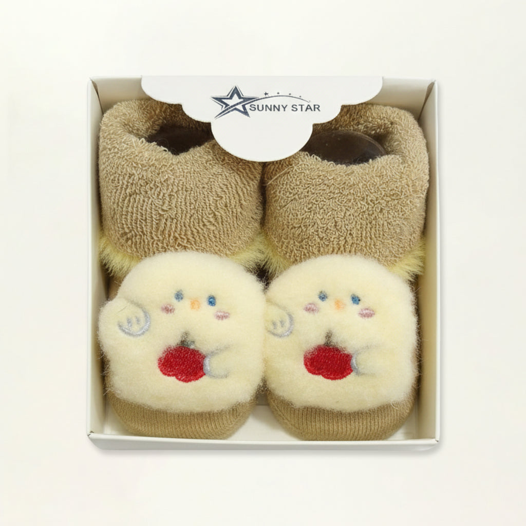 Baby Booties – Infant Soft Socks (Apple Chick)