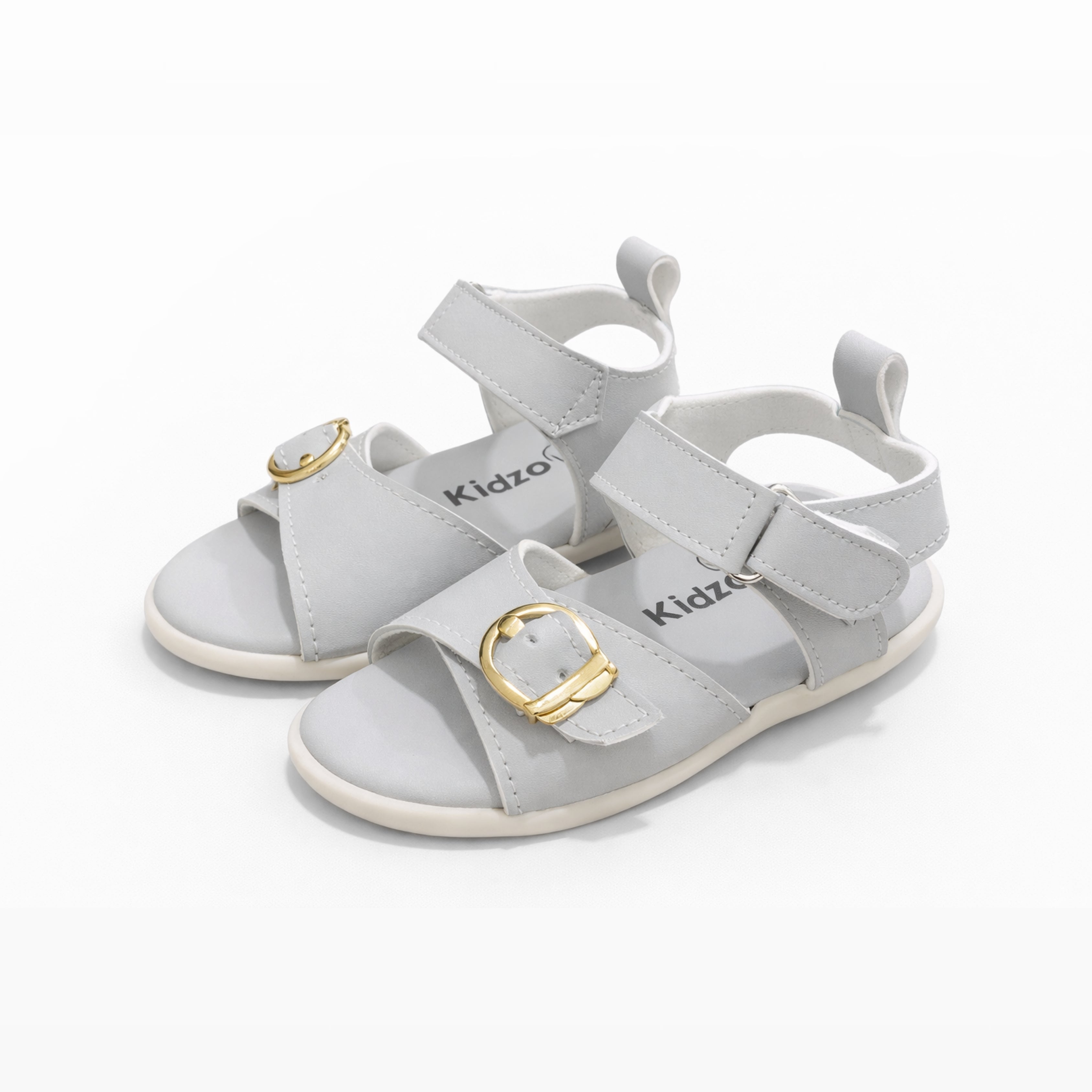 Baby Girl Sandals/Shoes - Buckle Sandals (Grey)