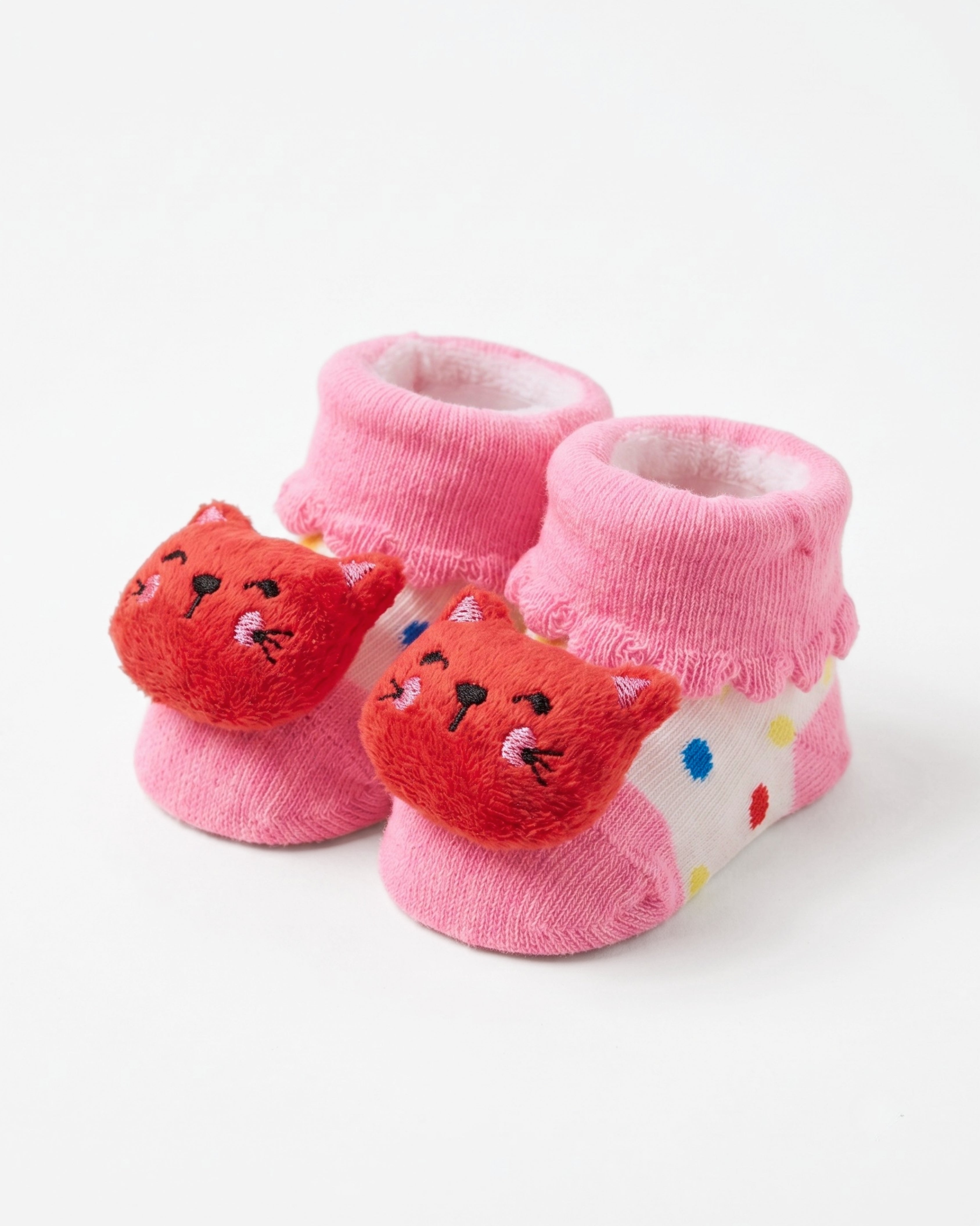 Baby Booties – Infant Soft Socks (Red Cat)