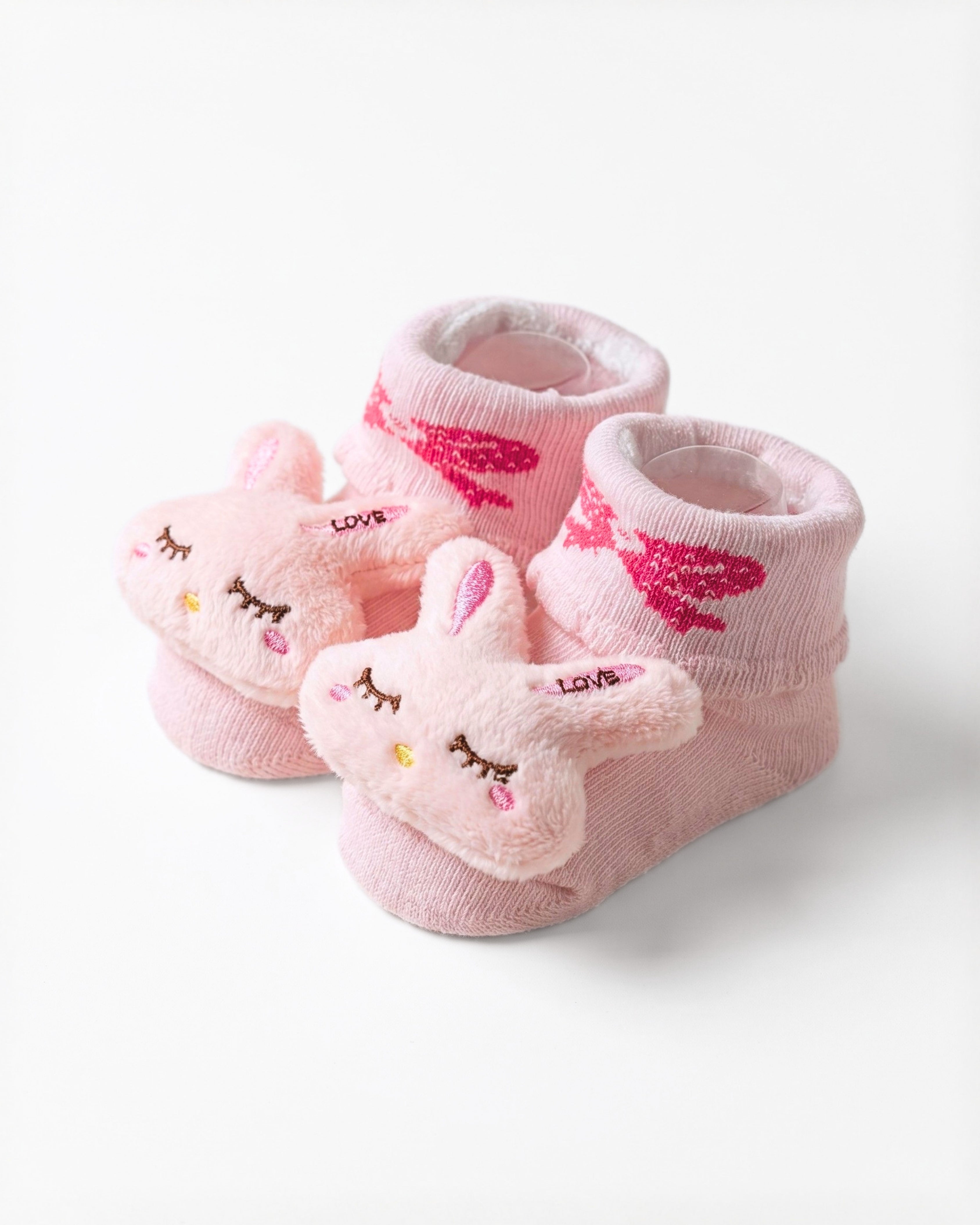 Baby Booties – Infant Soft Socks (Blush Bunny)