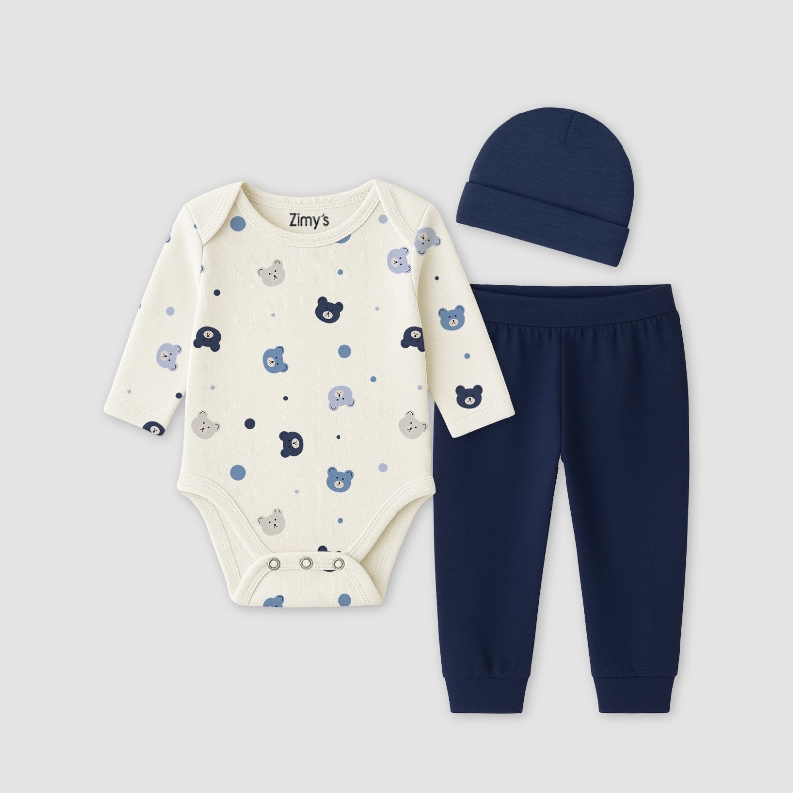 Blue Cuddle Cubs 3-Piece Set