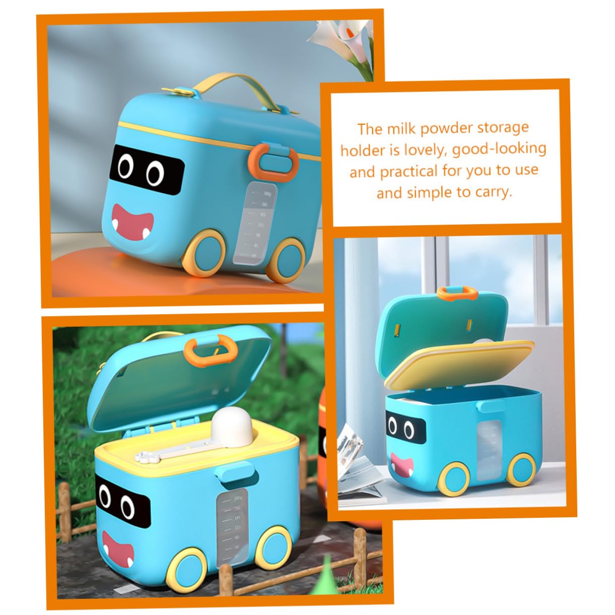 Baby Formula Dispenser | Portable Airtight Milk Powder Container with Scoop