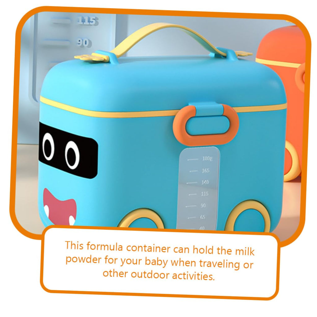 Baby Formula Dispenser | Portable Airtight Milk Powder Container & Scoop (BUS)