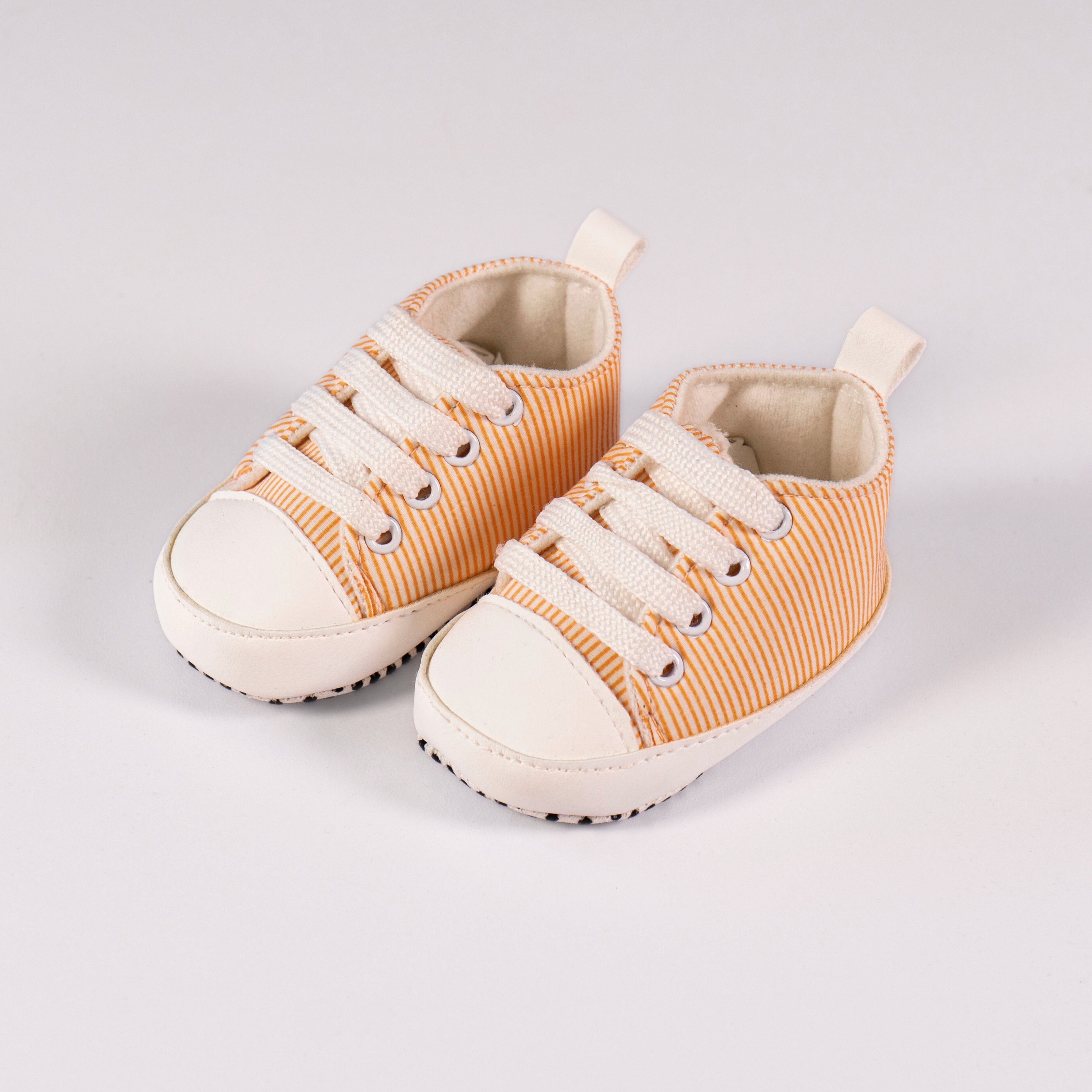 Baby Soft Sole Sneakers – Sunny Citrus Stripes