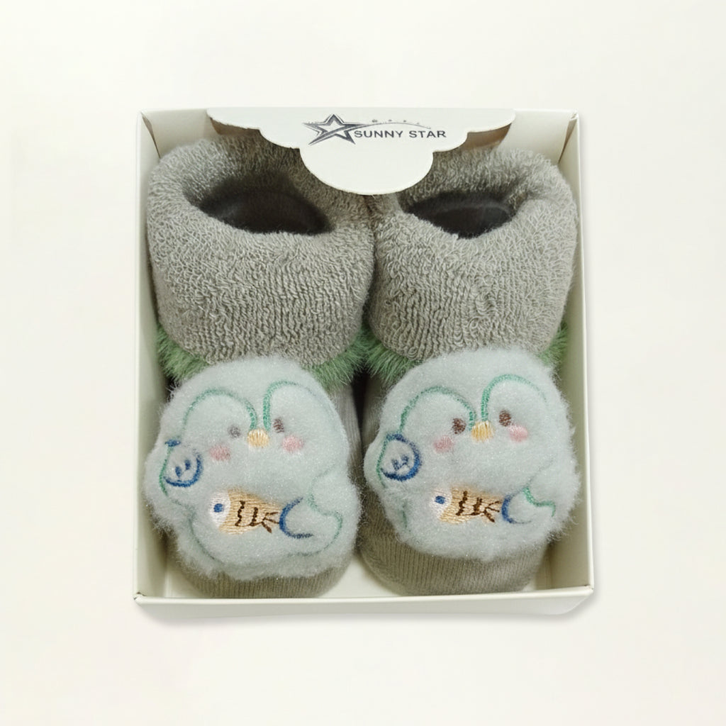 Baby Booties – Infant Soft Socks (Fishy Penguin)