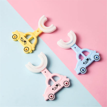 U-Shaped Silicone Toothbrush – Car Design for Kids – Baby Oral Care