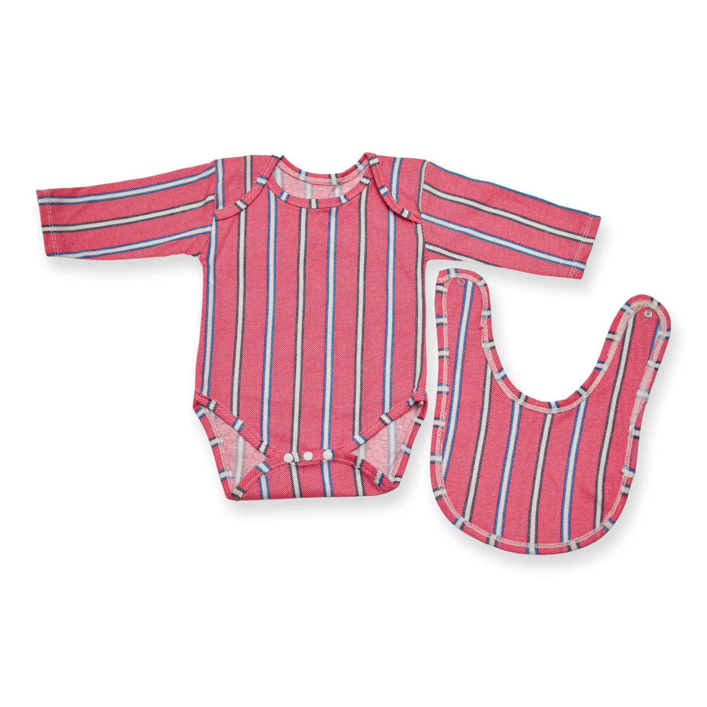 Pink Stripes Bodysuit - 2 Piece Set