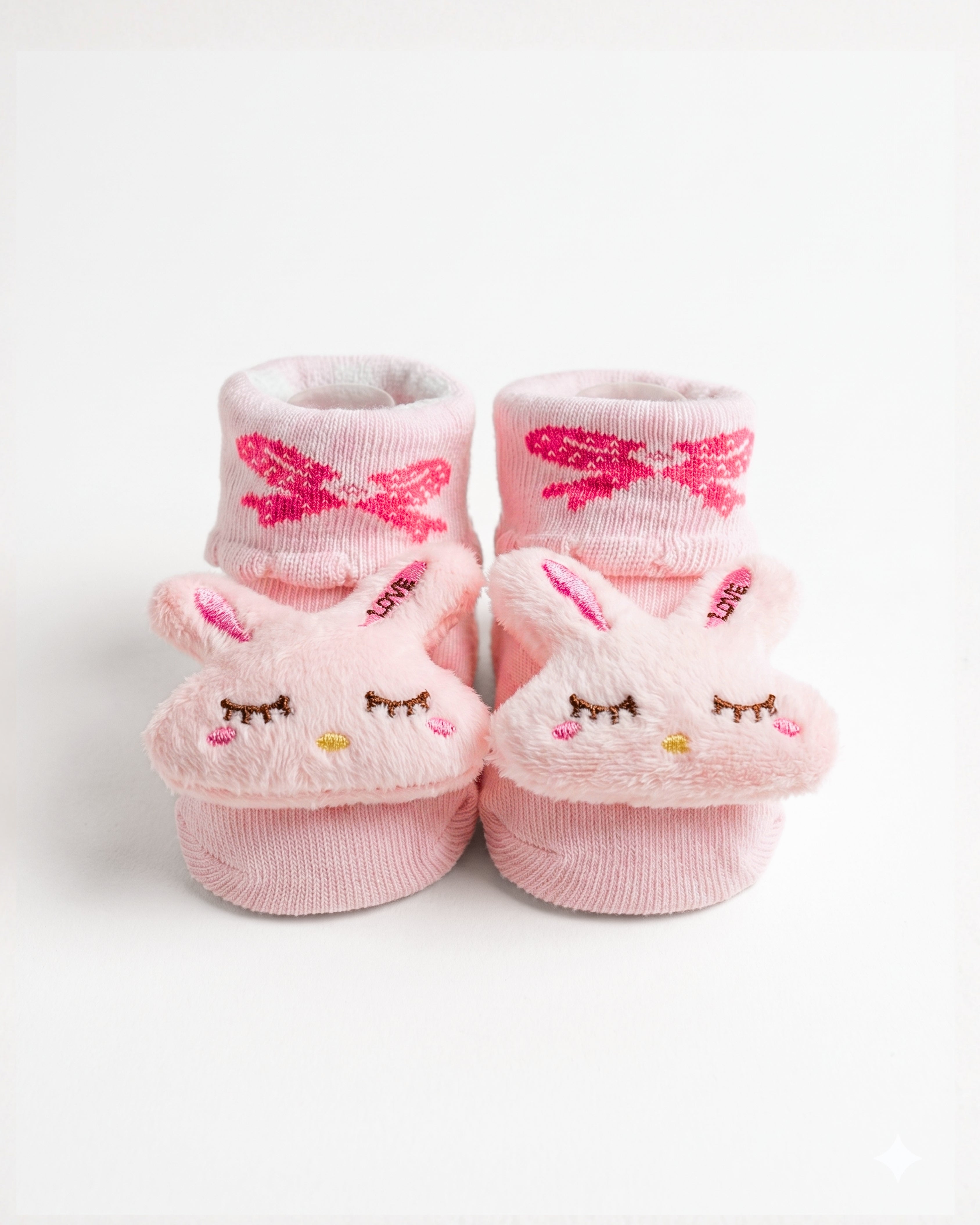 Baby Booties – Infant Soft Socks (Blush Bunny)