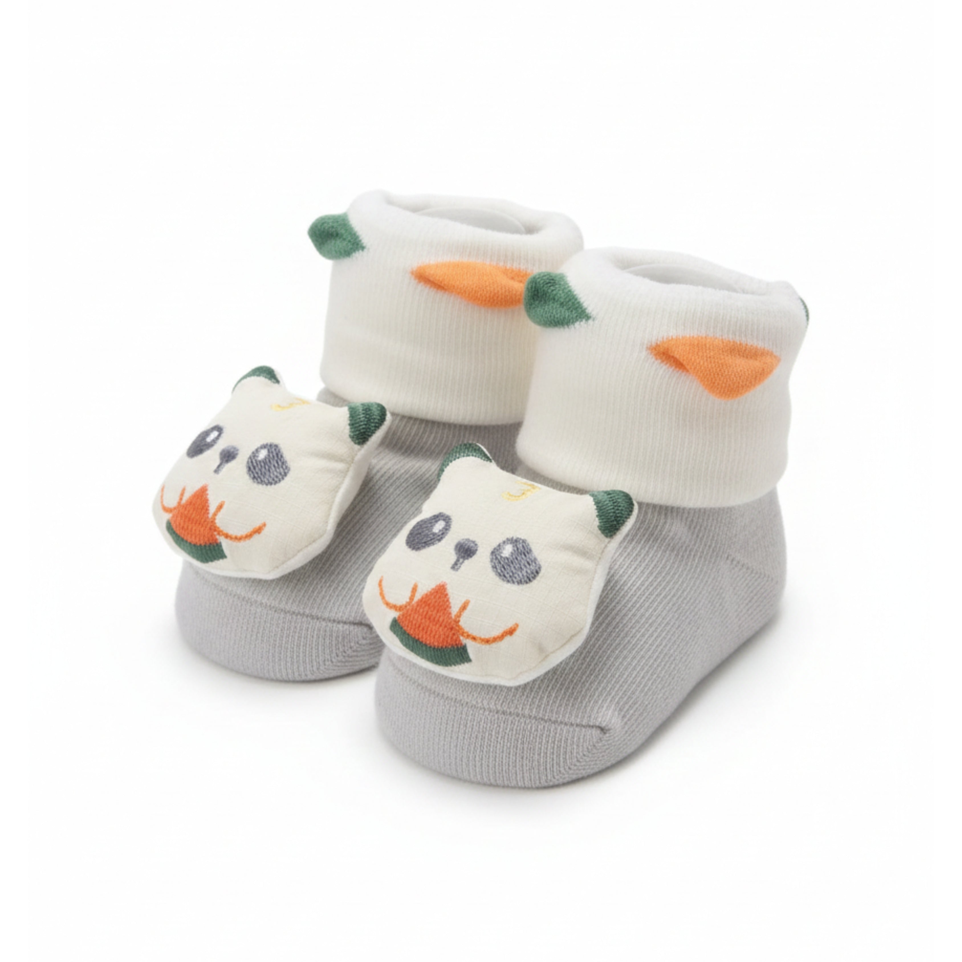 Baby Booties – Infant Soft Socks (Grey Panda)