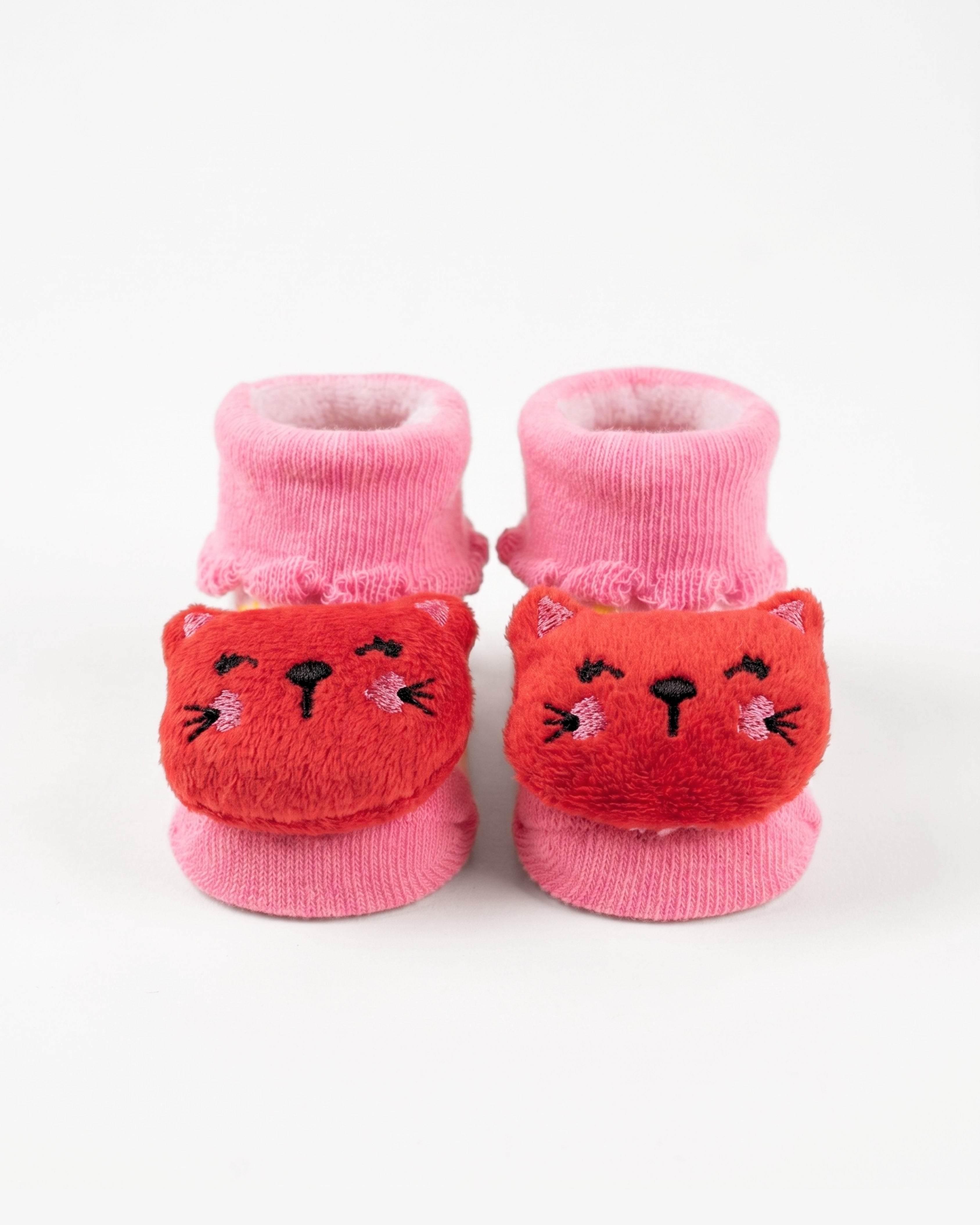 Baby Booties – Infant Soft Socks (Red Cat)