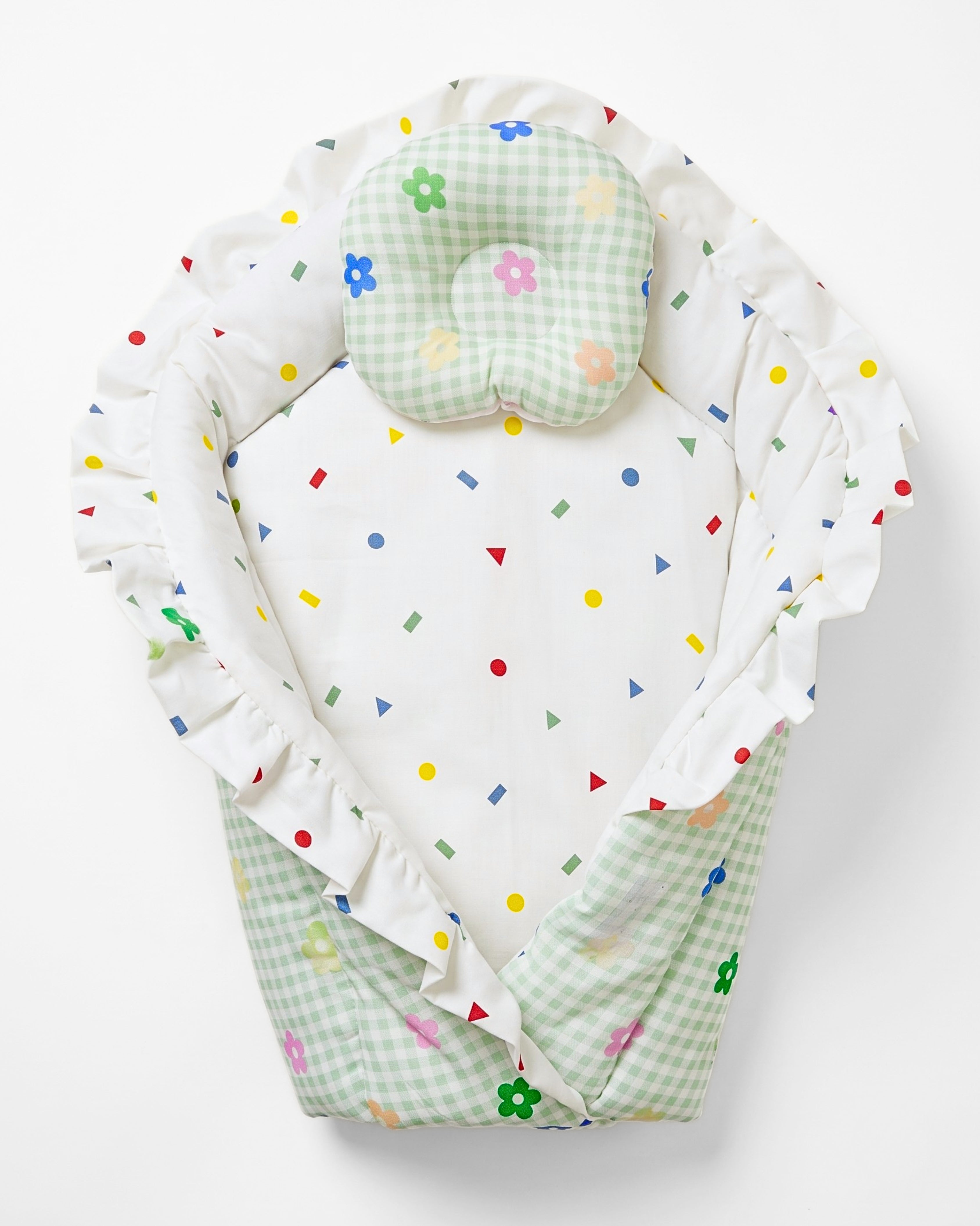 Carry Nest 2 PC - Baby Sleeping Bag - Green Checks