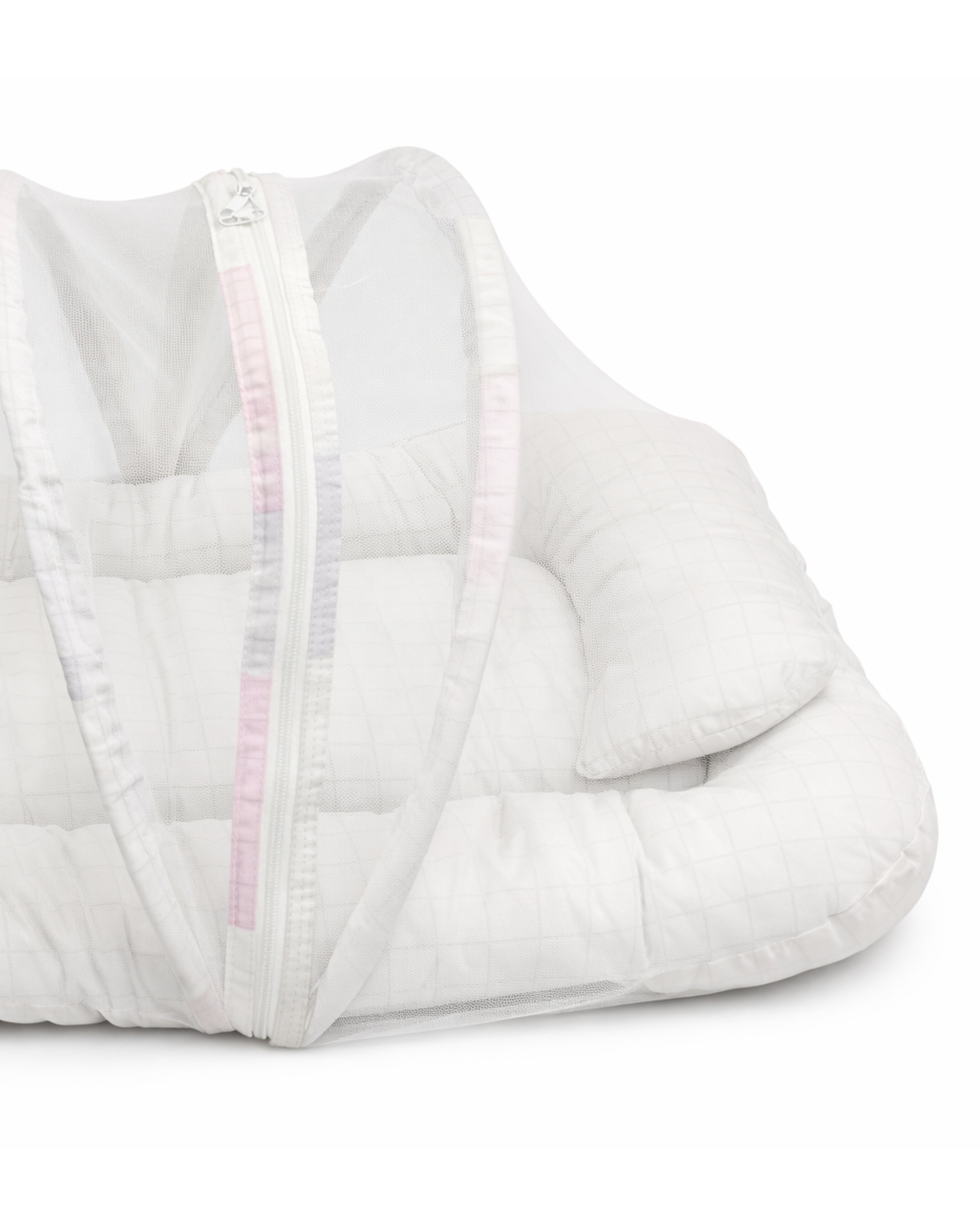 Carry Nest 2 Piece - Baby Sleeping Bag - Bed With Net (Grey Checks)