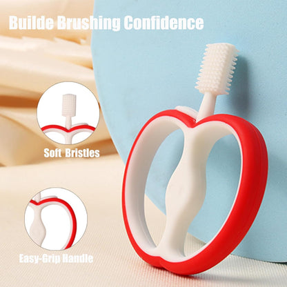 AppleGrip Baby Silicone Toothbrush – Soft Bristle Design – Baby Oral Care