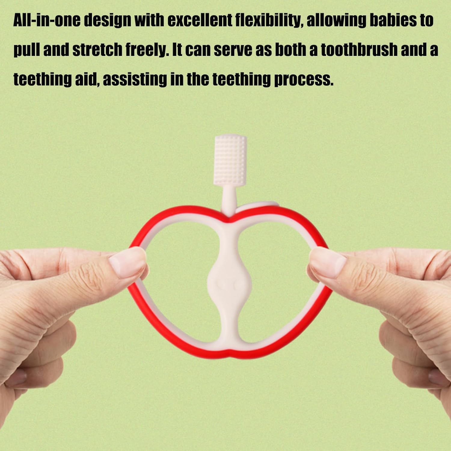 AppleGrip Baby Silicone Toothbrush – Soft Bristle Design – Baby Oral Care