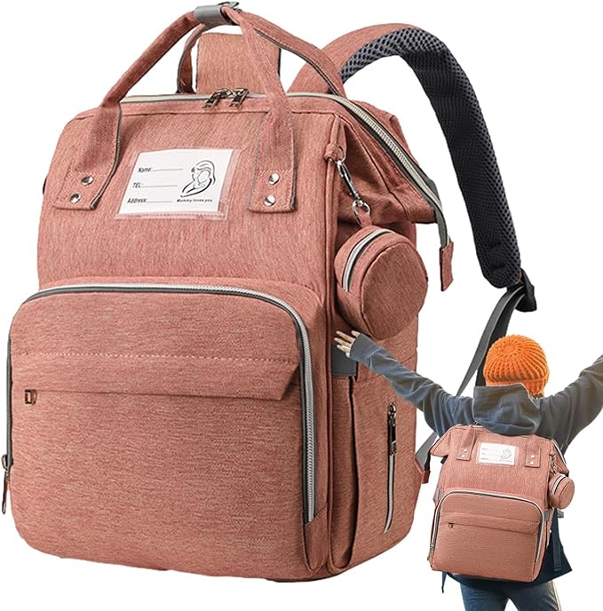 Baby Diaper & Accessories Bag - Mothercare Backpack - (Peach)