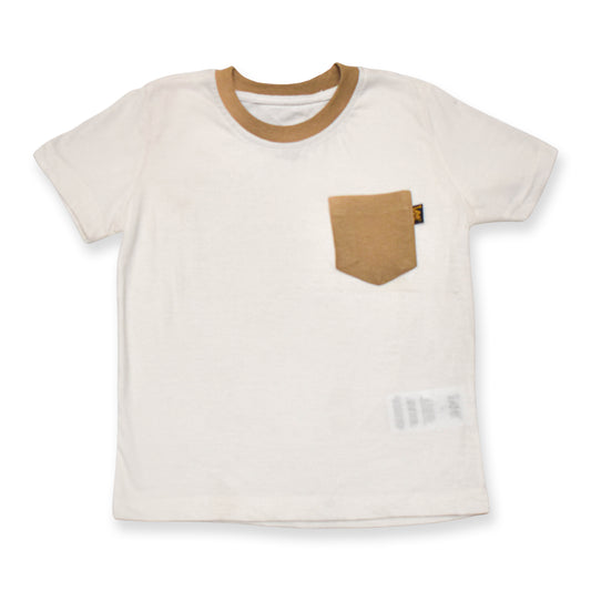 Beige Accent Pocket Tee