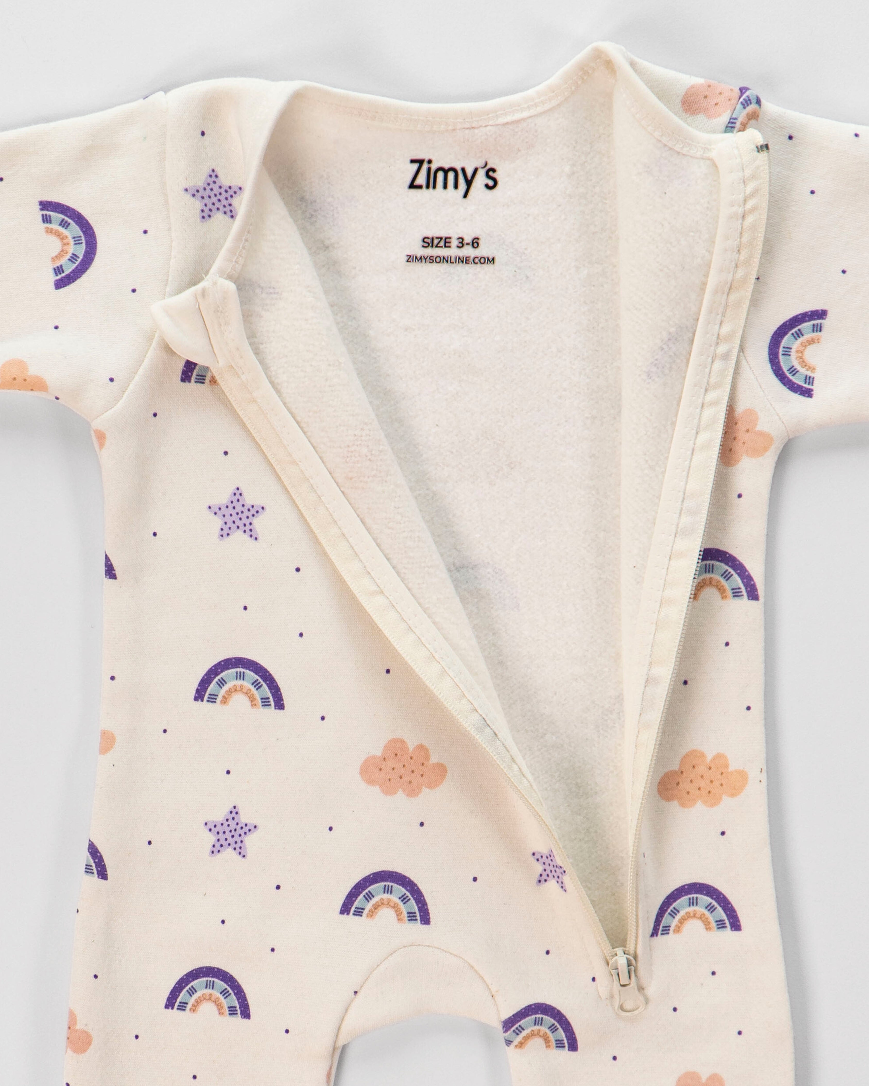 Dreamy Rainbows - Fleece Zipper Romper