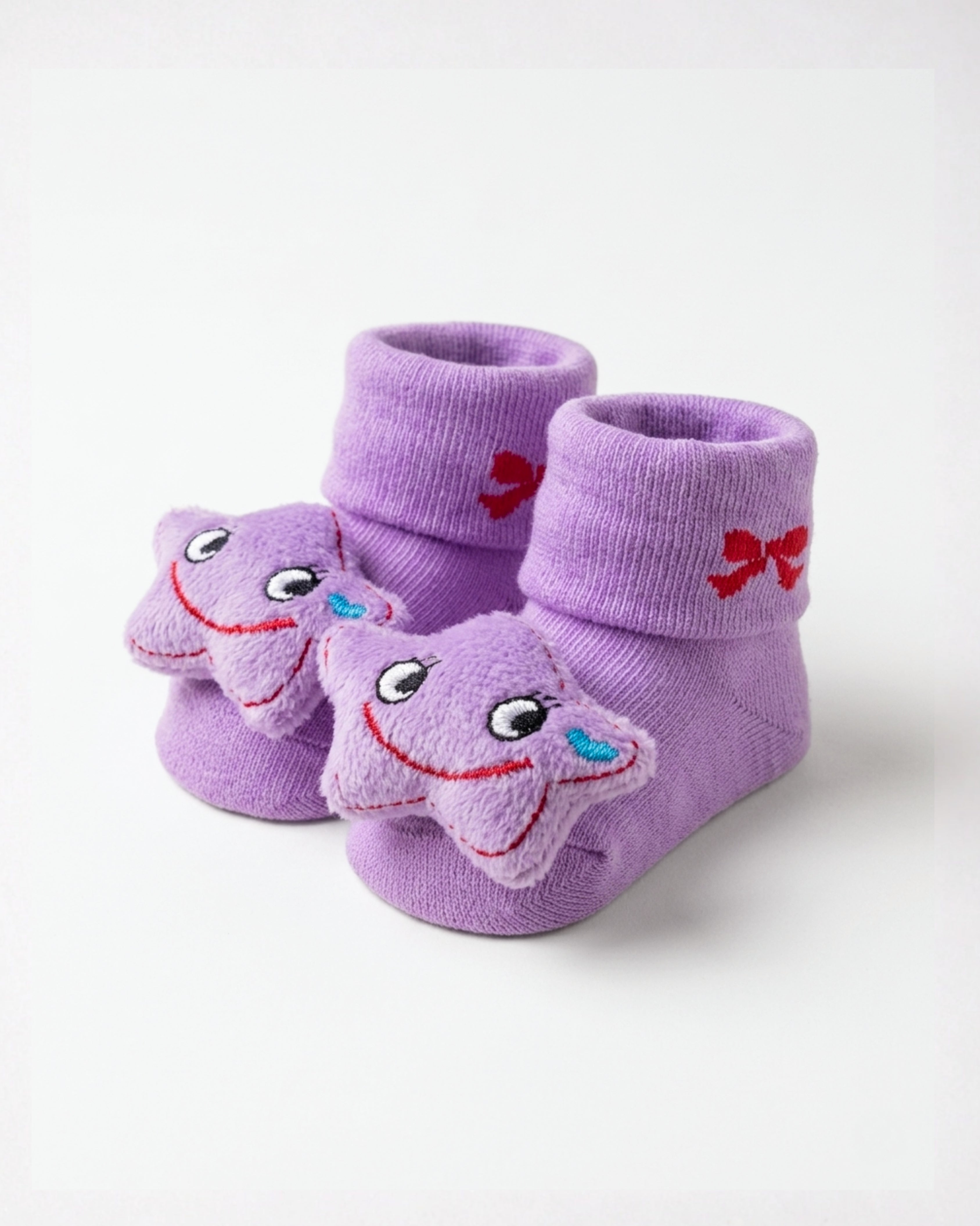 Baby Booties – Infant Soft Socks (Purple Star)