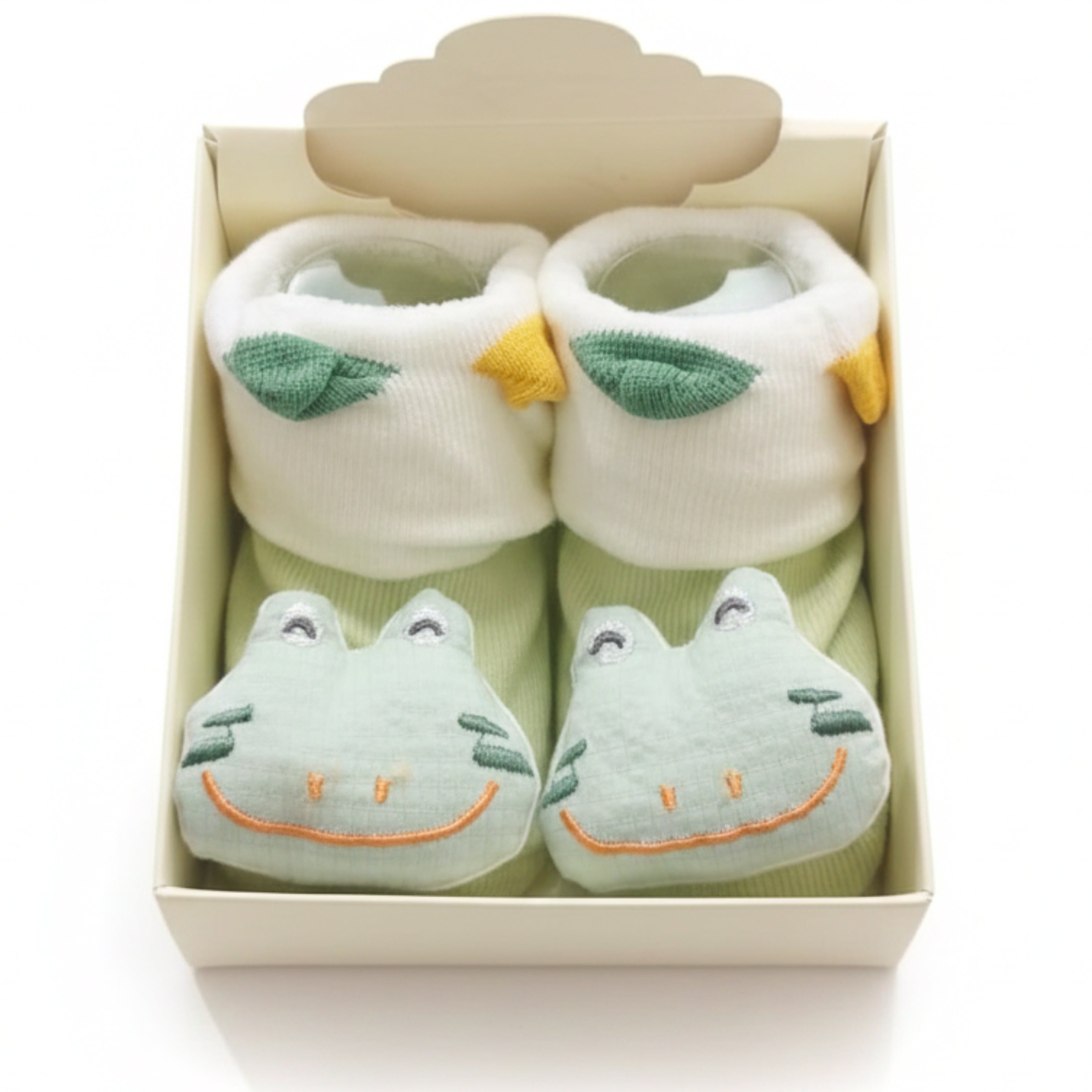 Baby Booties – Infant Soft Socks (Green crocodile)