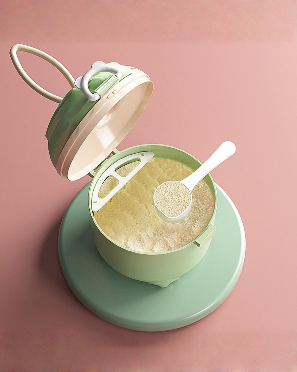 Baby Formula Dispenser | Portable Airtight Milk Powder Container & Scoop