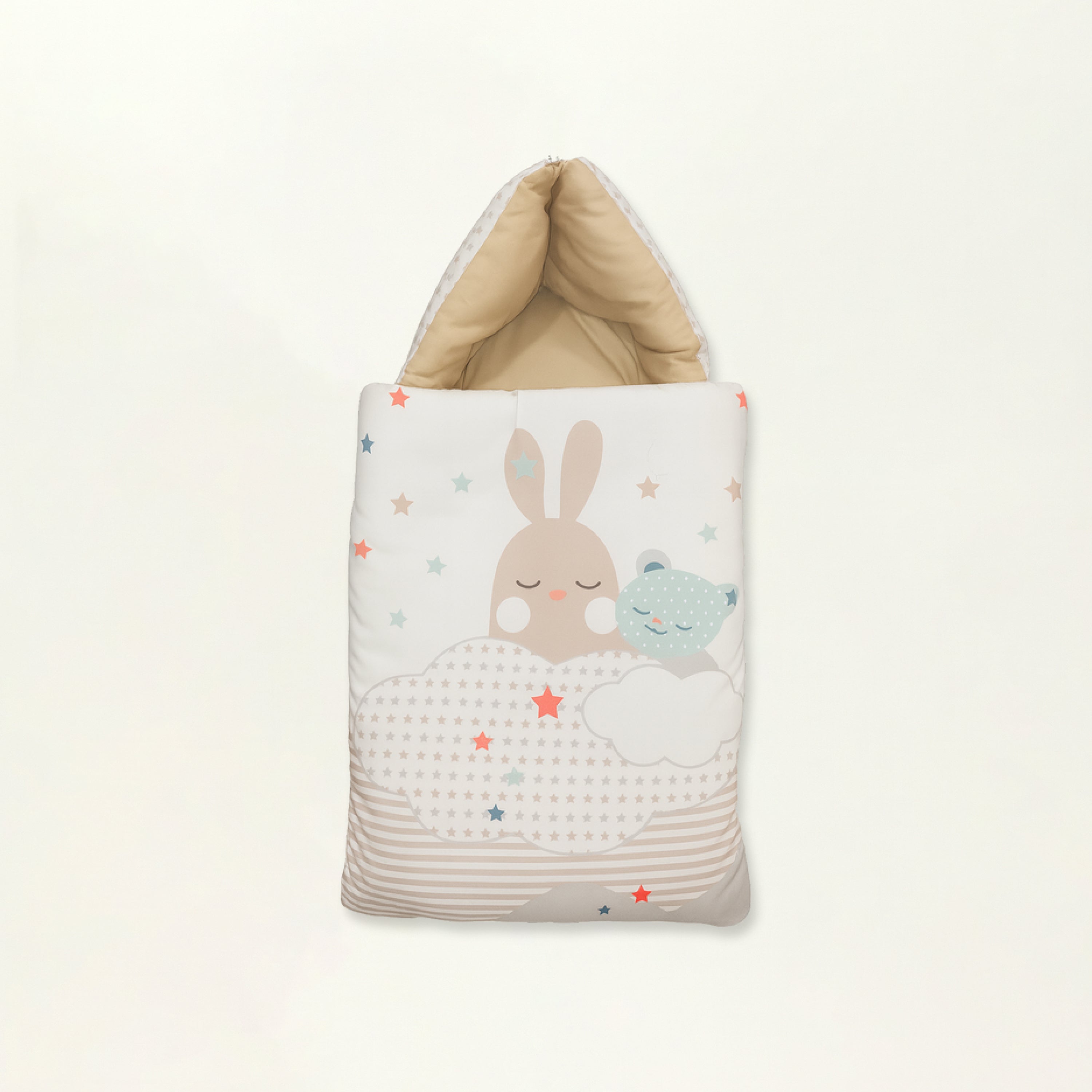 Carry Nest 2 PC - Baby Sleeping Bag - (Dreamy Sky Bunny - Beige)