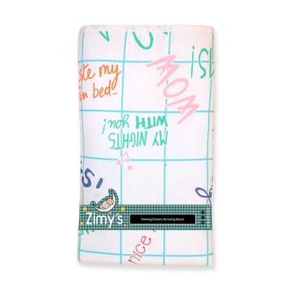 Waterproof Diaper Changing Sheet – Playful Quotes & Grid Design (22x28 Inches)