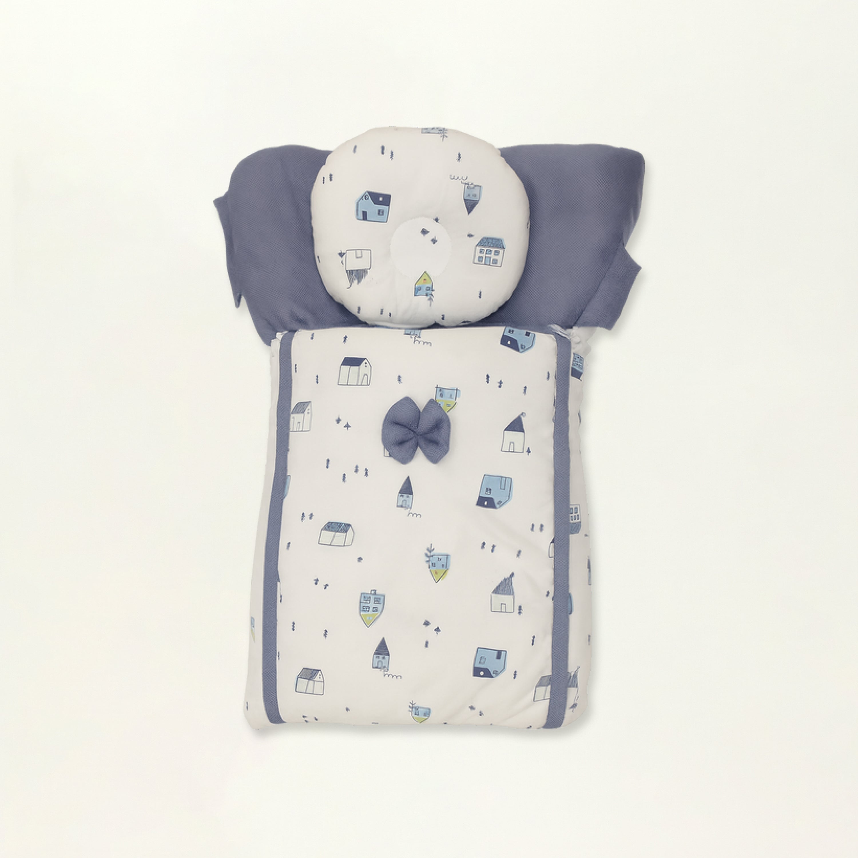 Carry Nest 2 PC - Baby Sleeping Bag - (Cozy Village – Blue)