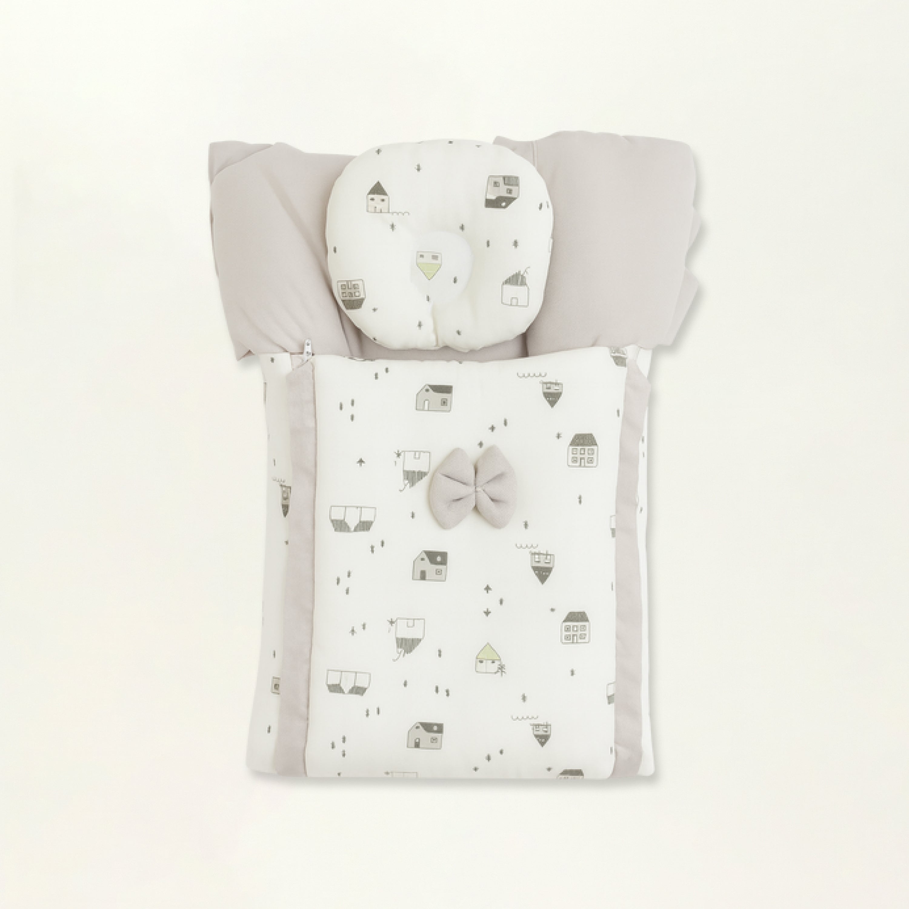 Carry Nest 2 PC - Baby Sleeping Bag - (Cozy Village – Biege)