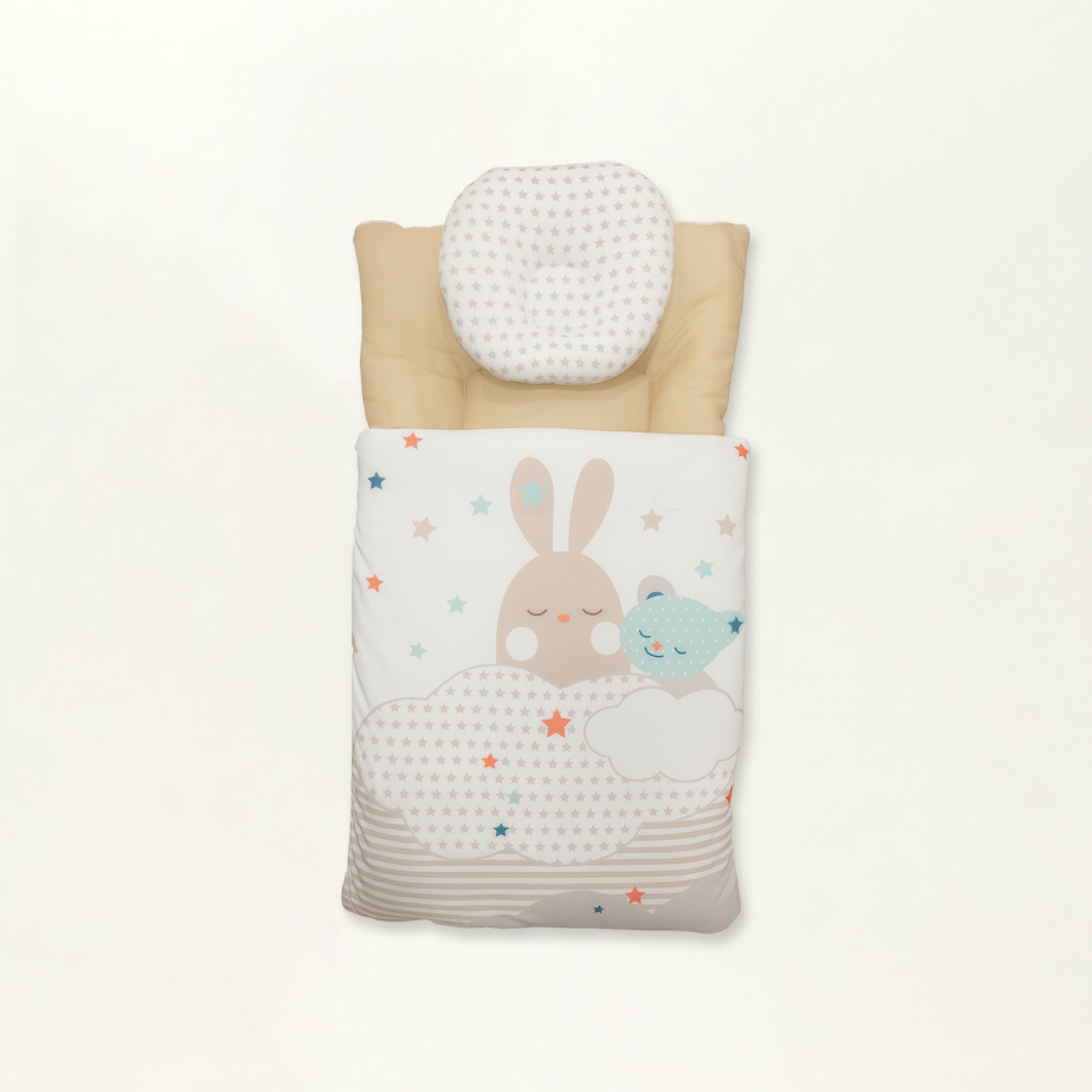 Carry Nest 2 PC - Baby Sleeping Bag - (Dreamy Sky Bunny - Beige)