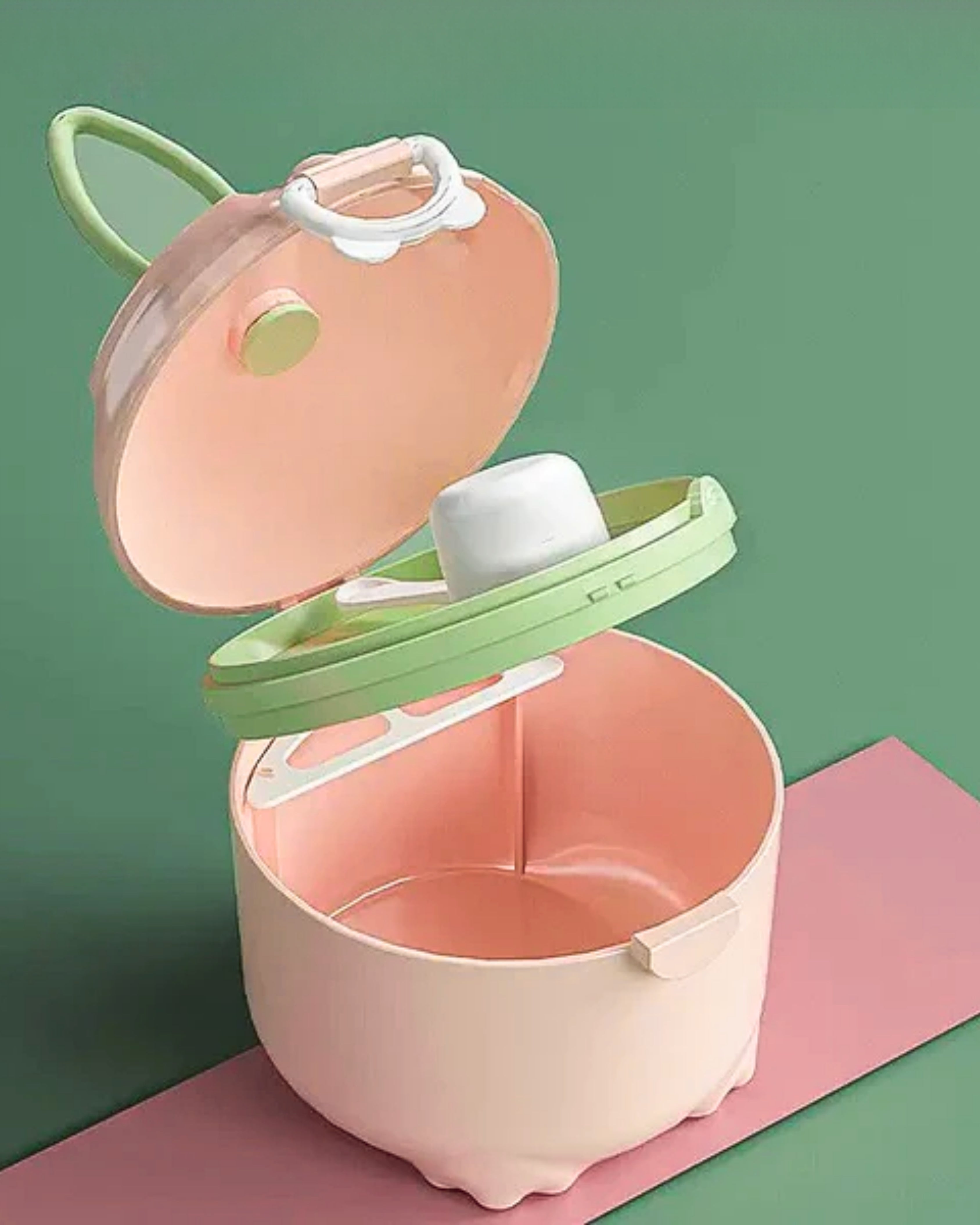 Baby Formula Dispenser | Portable Airtight Milk Powder Container & Scoop