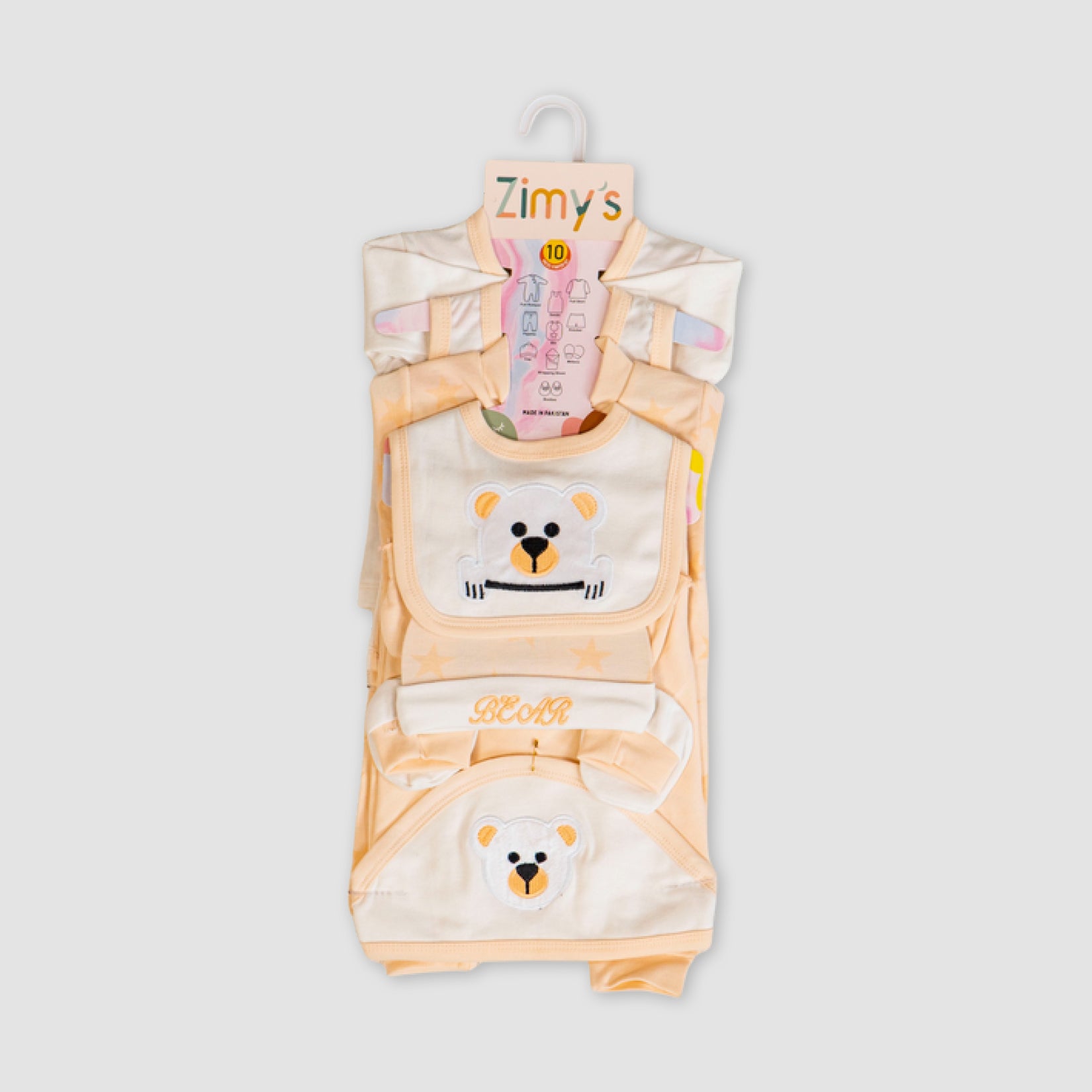 Interlock Fabric - Cute Bear (Peach) – Newborn 10 PC Starter Set