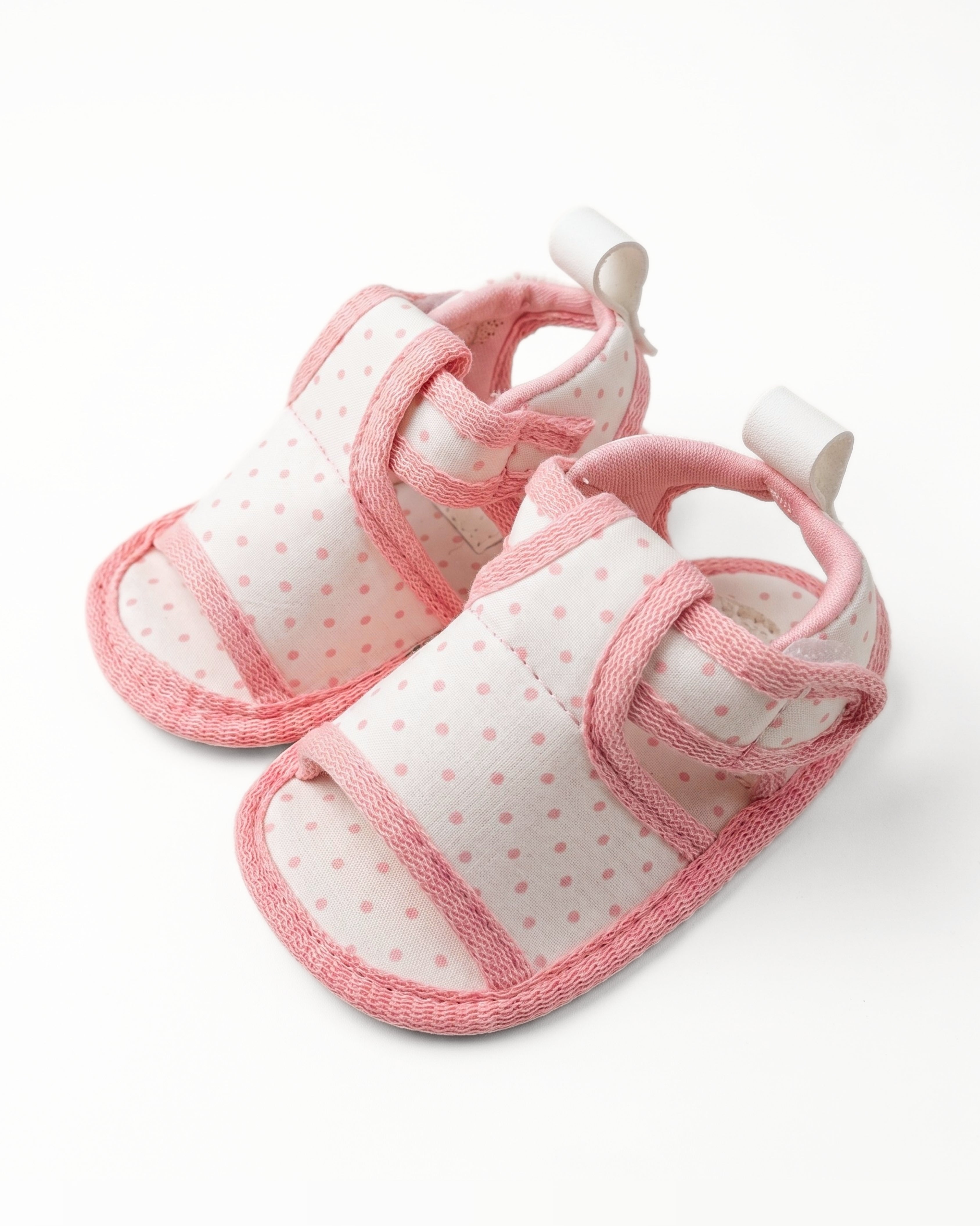 Baby Flat Sole Sandals - Pink Polka