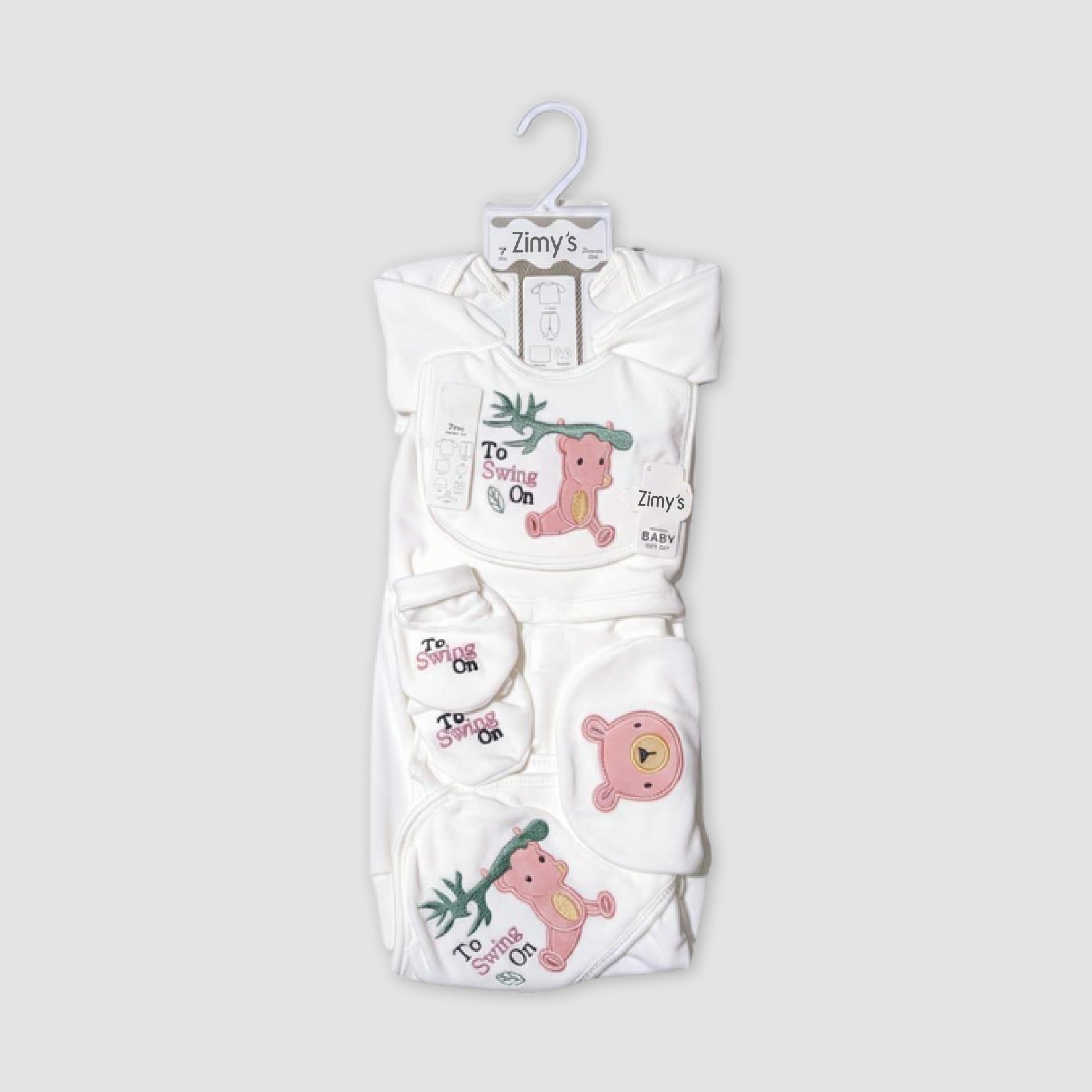 Velvet Fleece - Cute Koala (Pink) – Newborn 7 PC Starter Set