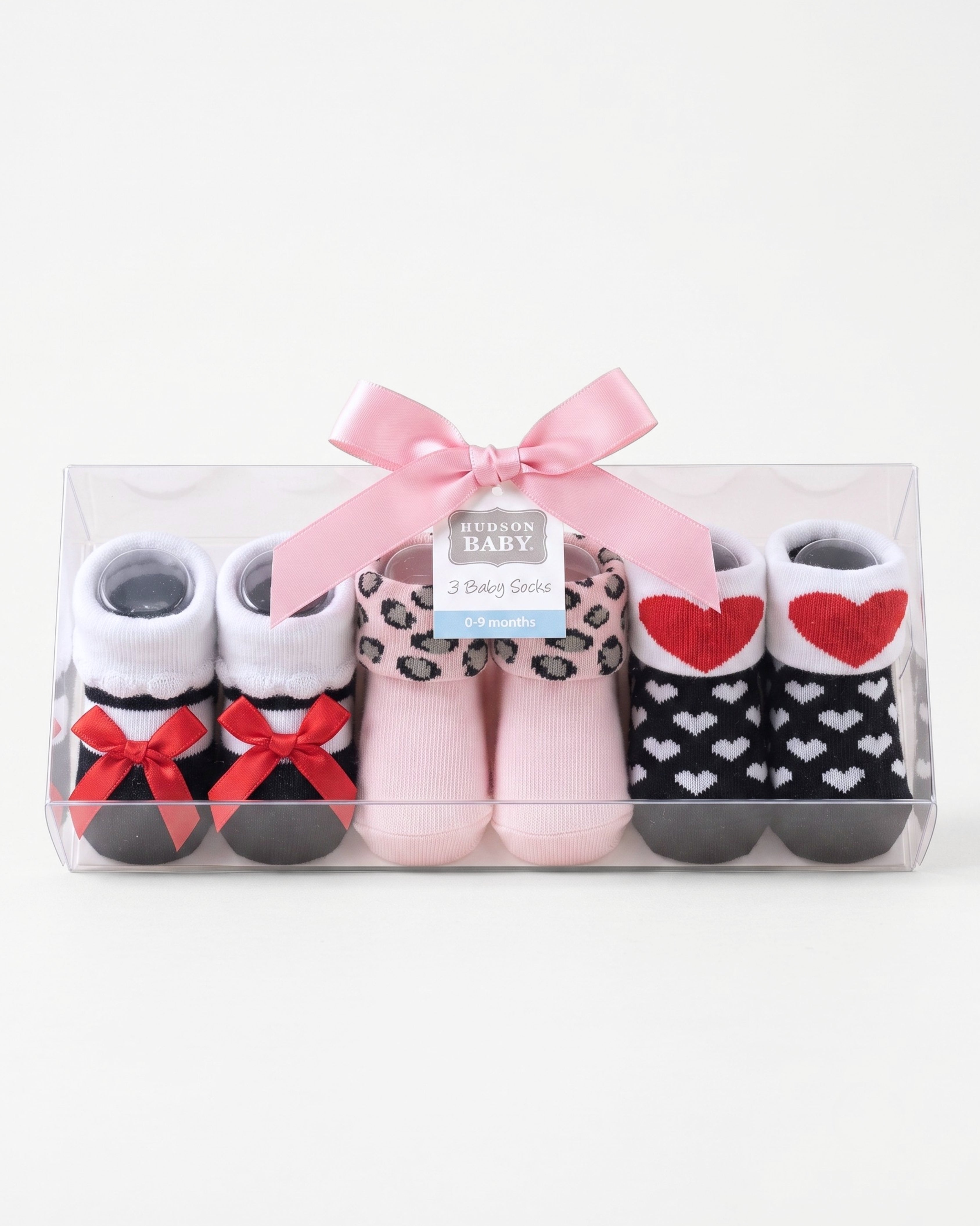3-Piece Infant Bootie Socks (0-9 Months) - Ruby Bows