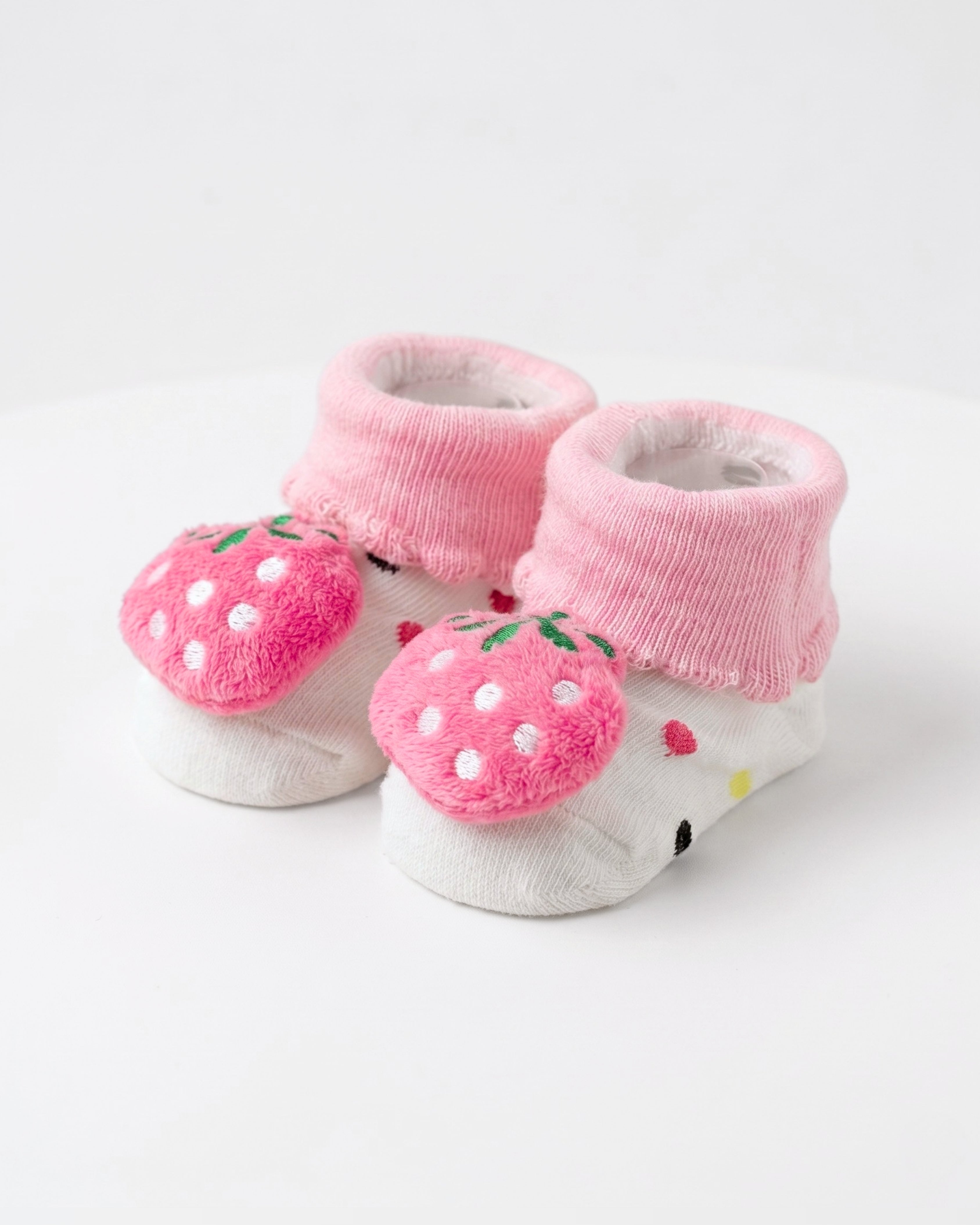 Baby Booties – Infant Soft Socks (Pink Strawberry)