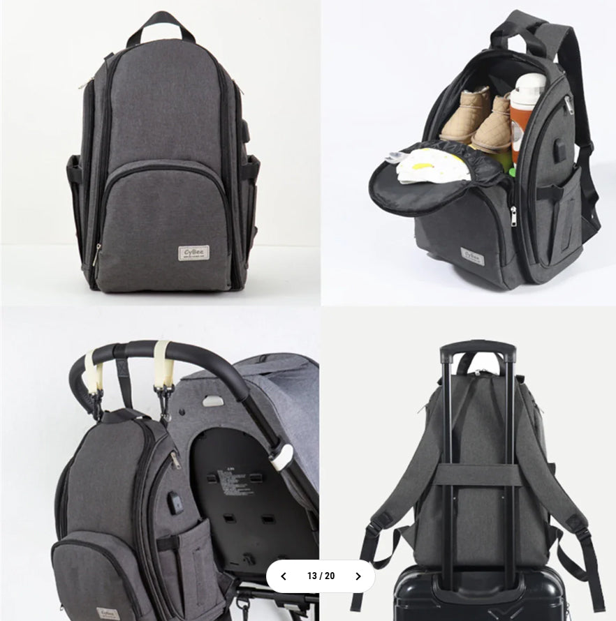 Baby Diaper Bag - Nursery Travel Bag - (Cybee)