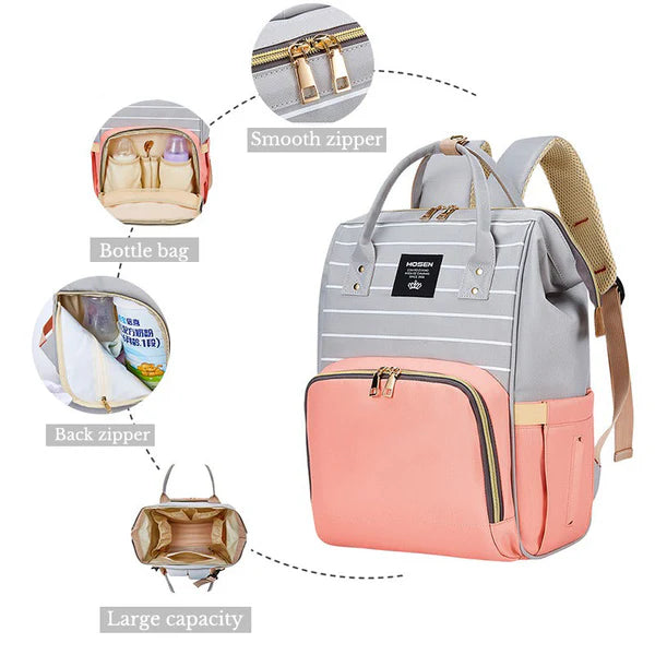 Baby Diaper & Accessories Bag - Baby Essential Bag - (Purple)