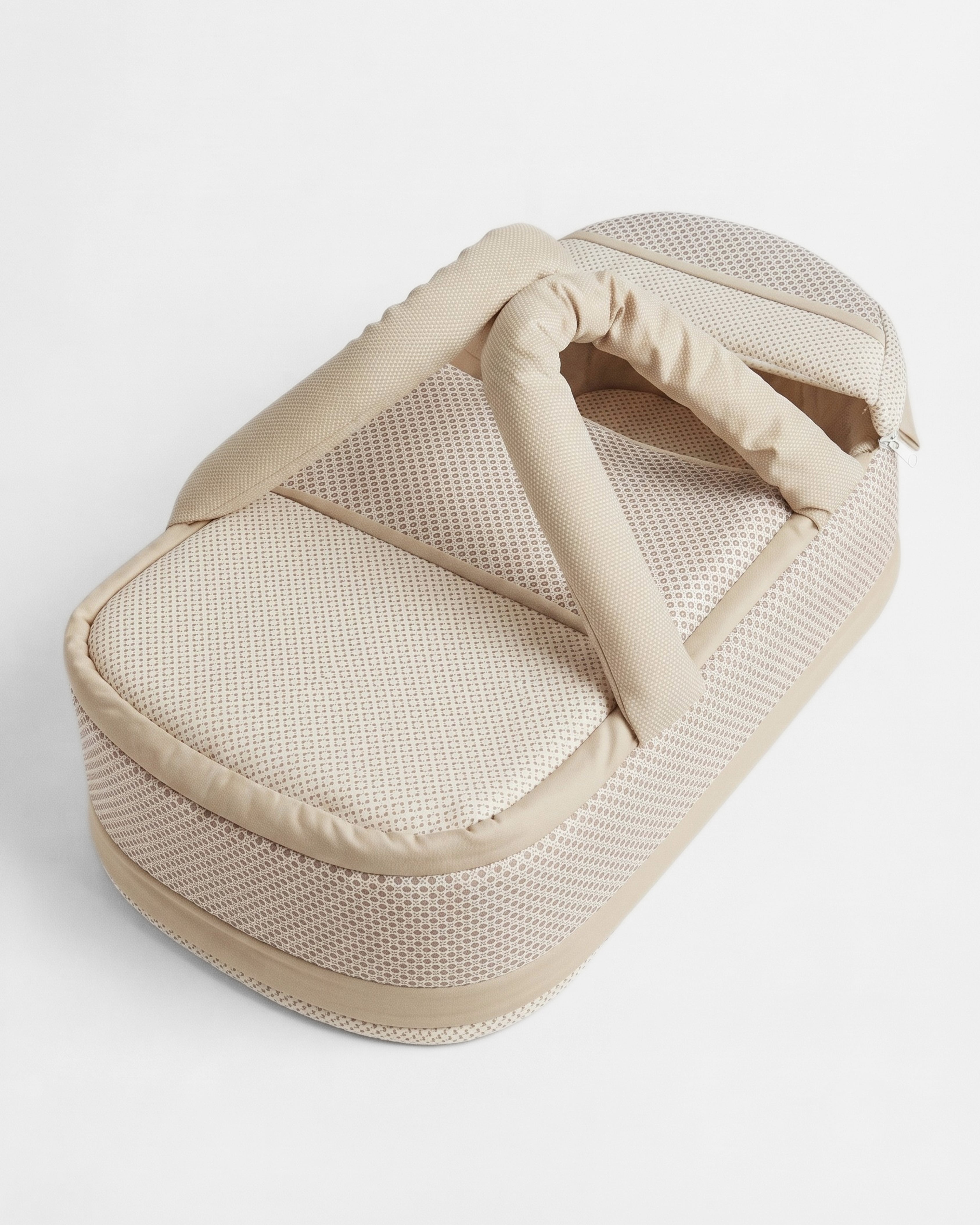 Convertible Infant Carry Cot - Baby Travel Bed - Soft Beige